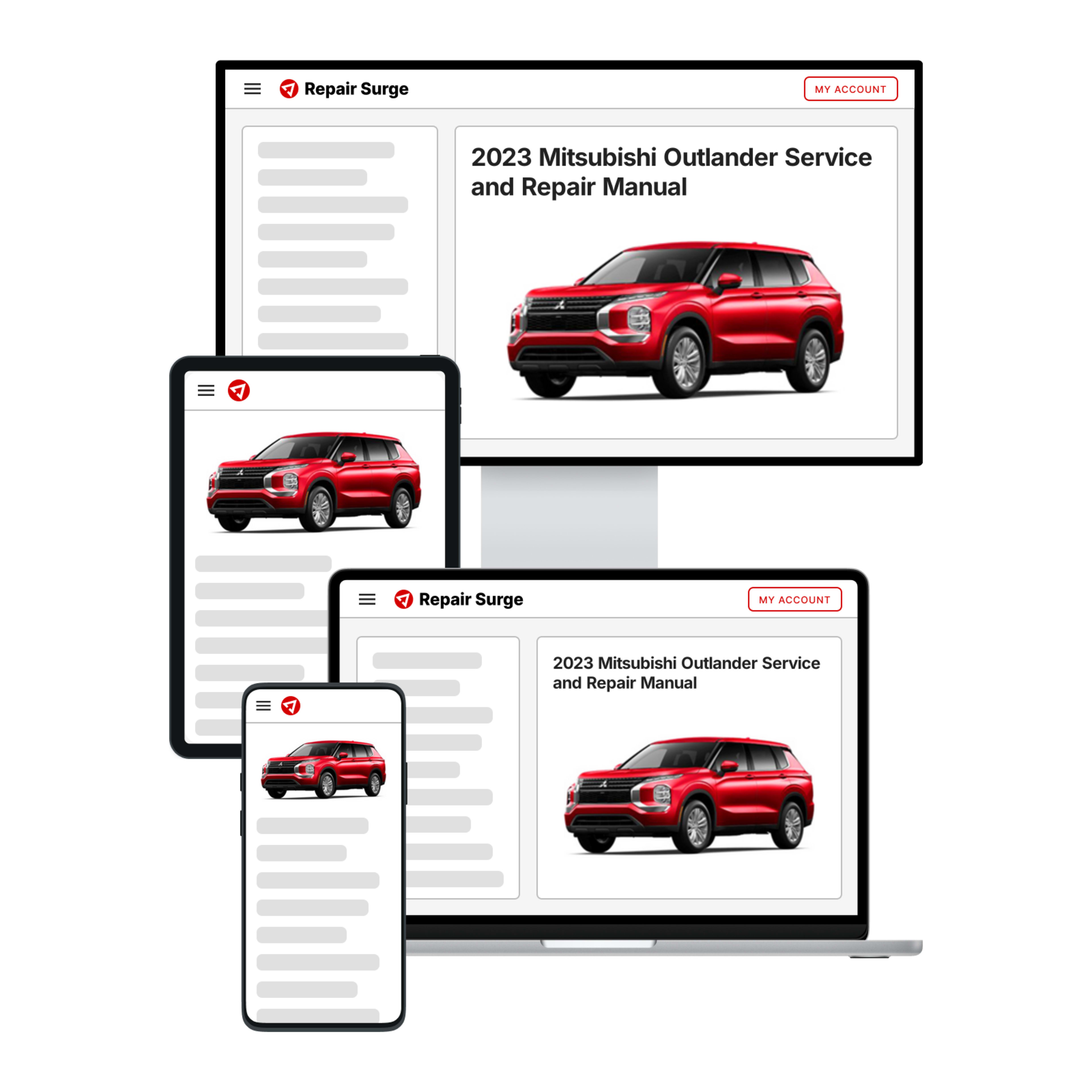 2023 Mitsubishi Outlander service and repair manual hero image