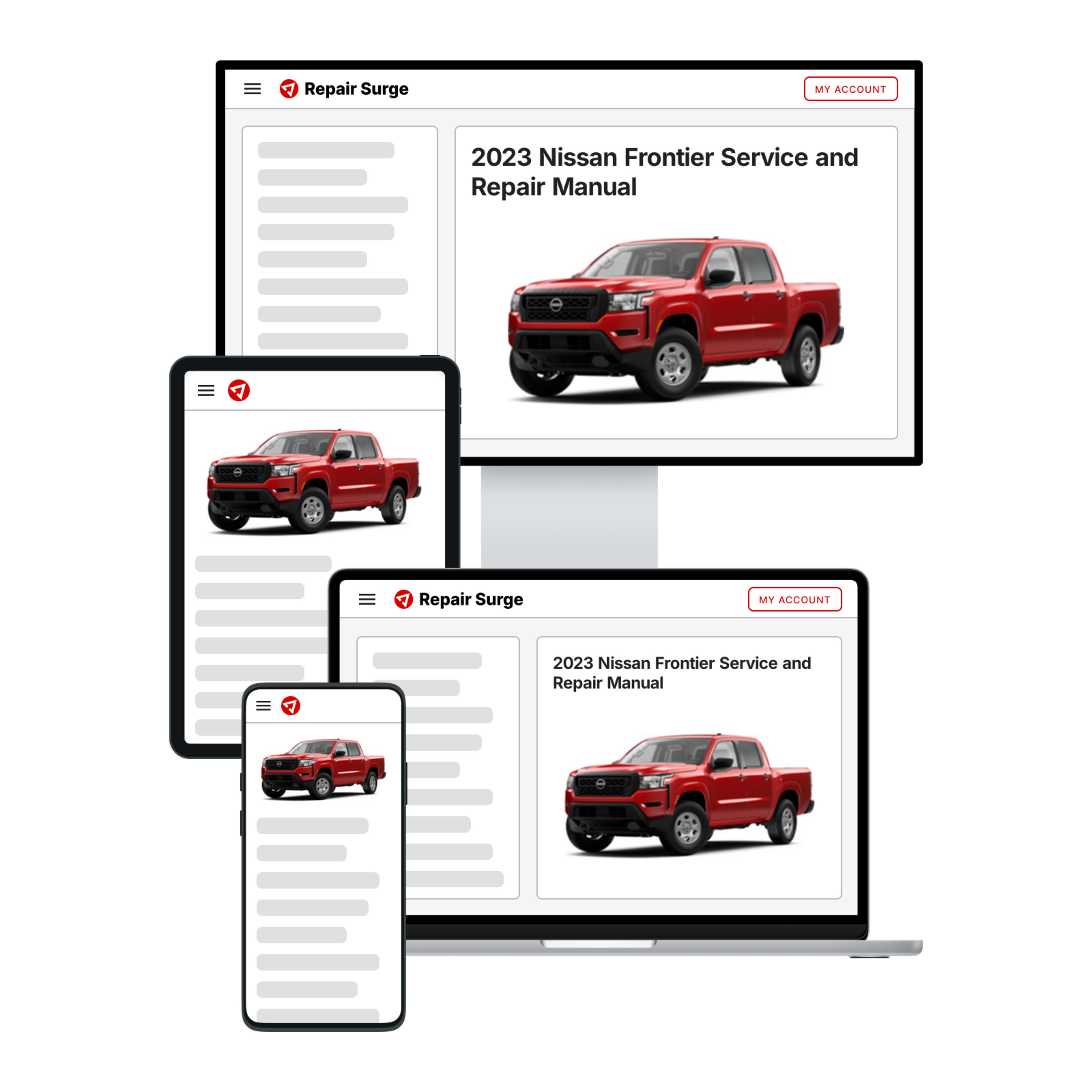 2023 Nissan Frontier service and repair manual hero image