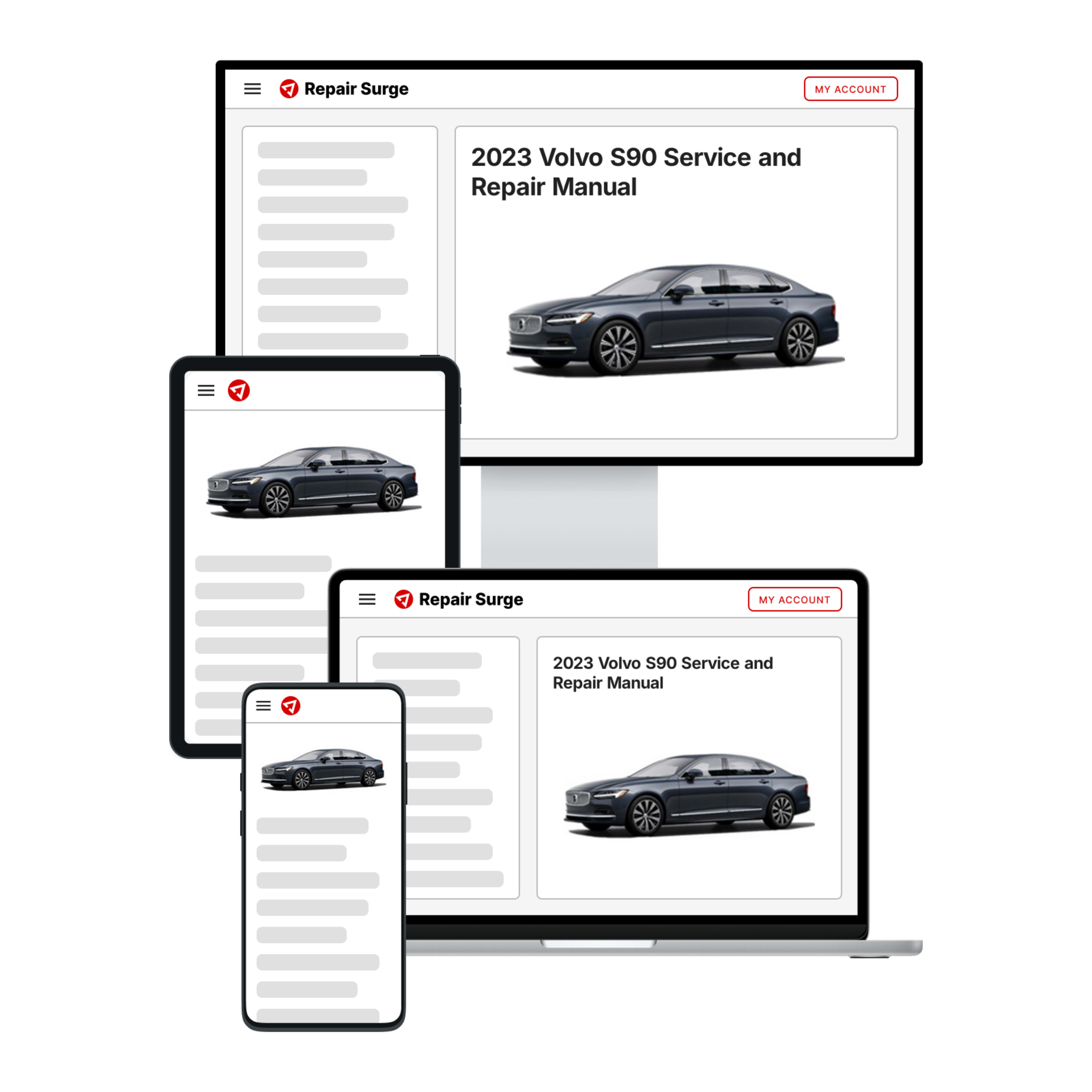 2023 Volvo S90 service and repair manual hero image