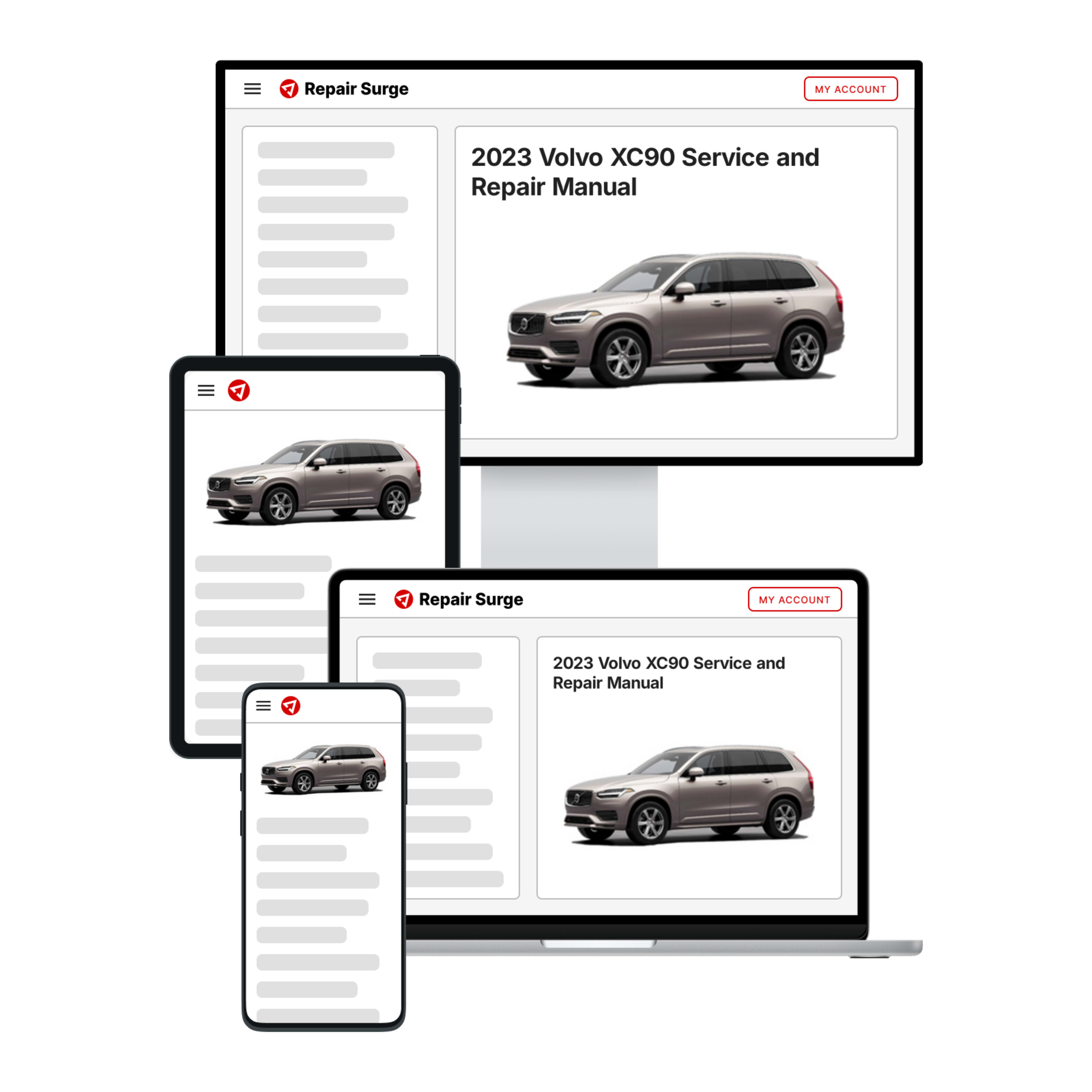 2023 Volvo XC90 service and repair manual hero image