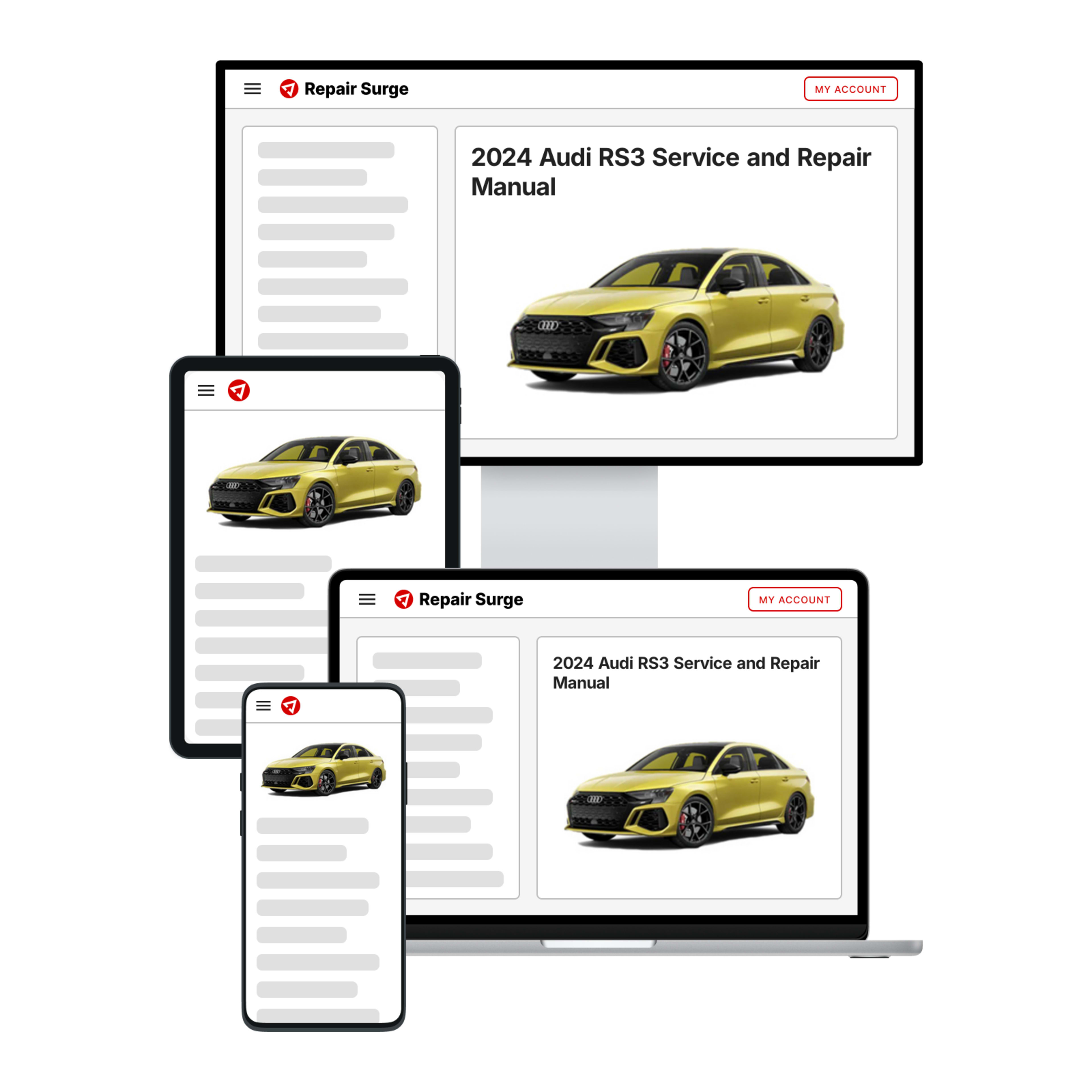 2024 Audi RS3 service and repair manual hero image