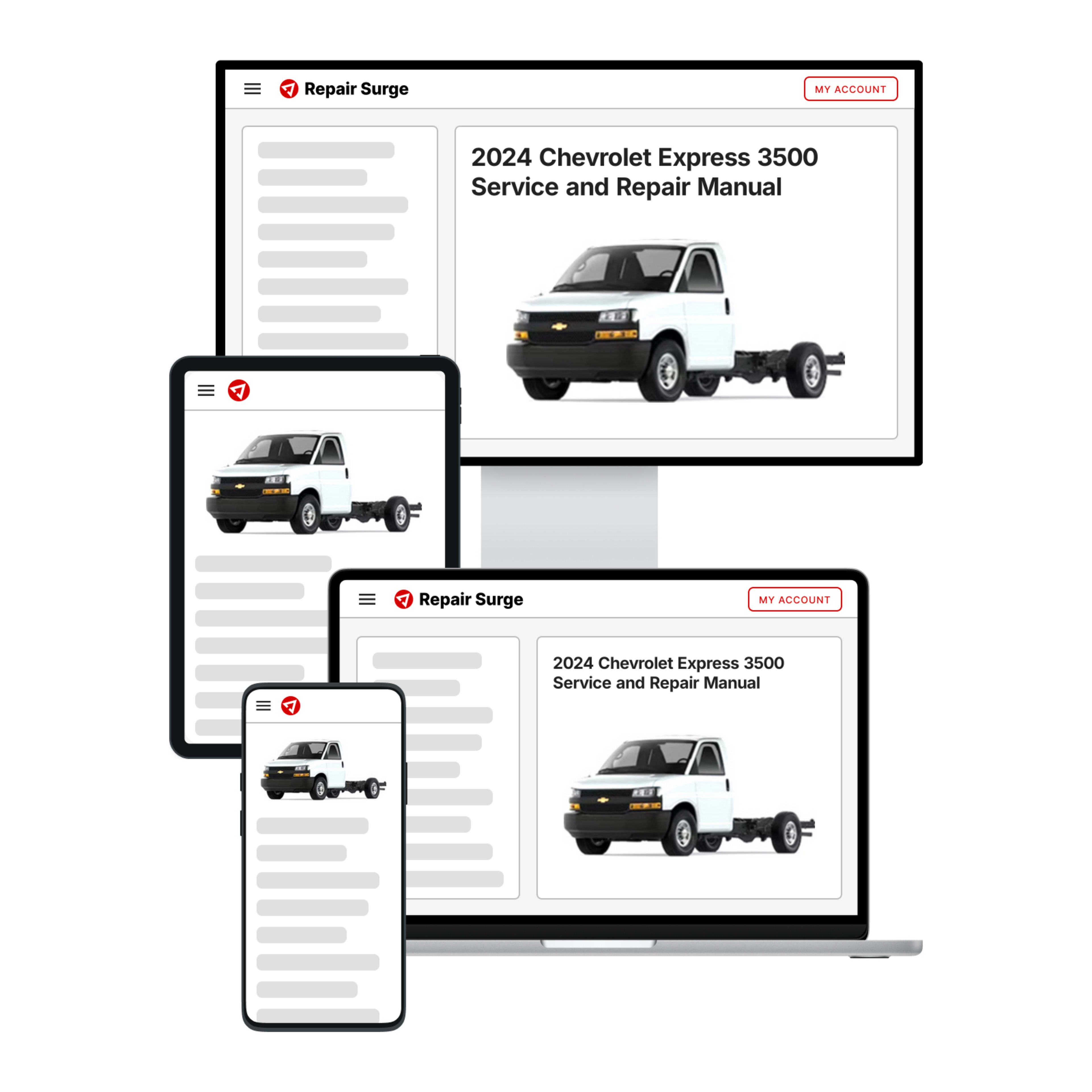 2024 Chevrolet Express 3500 service and repair manual hero image