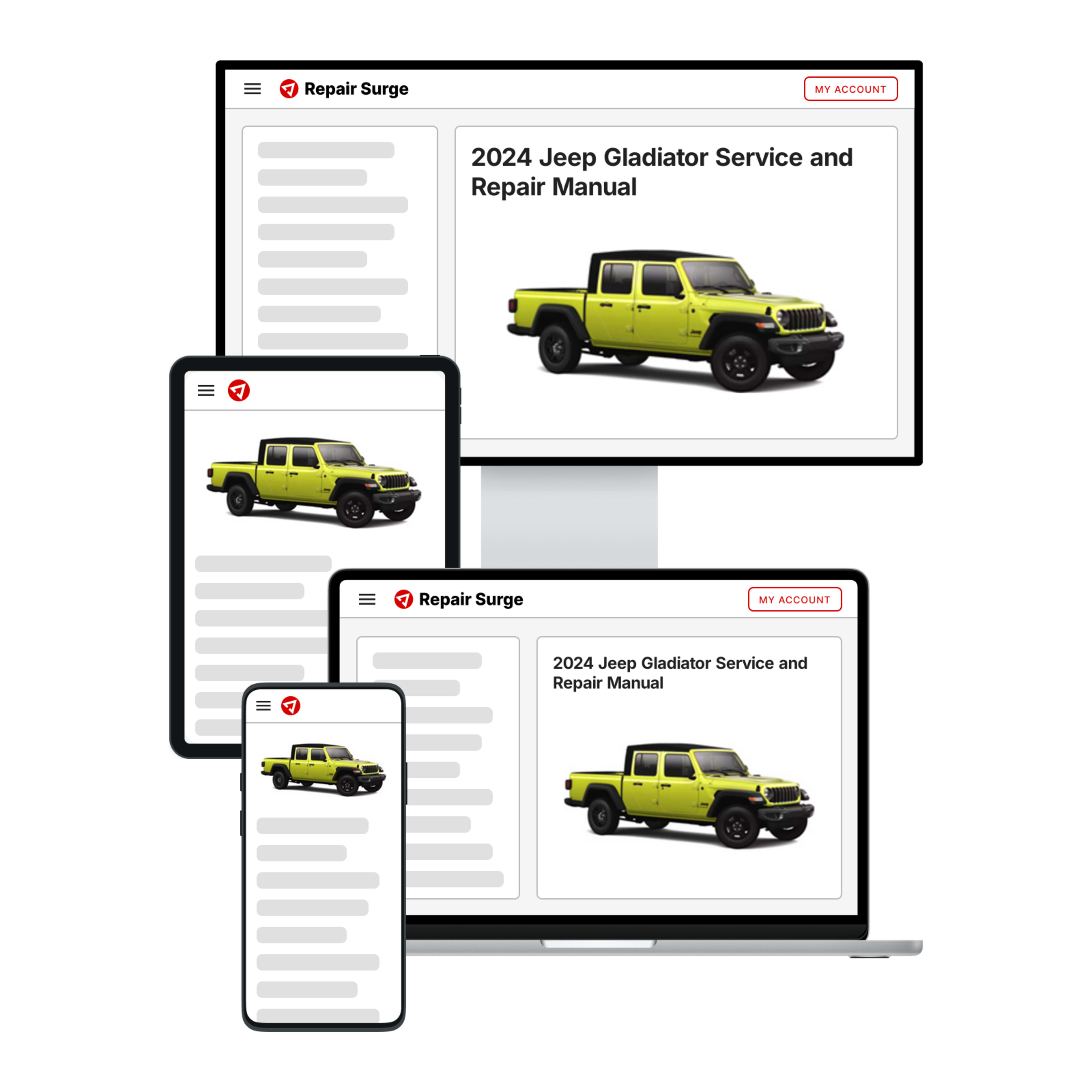 2024 Jeep Gladiator service and repair manual hero image