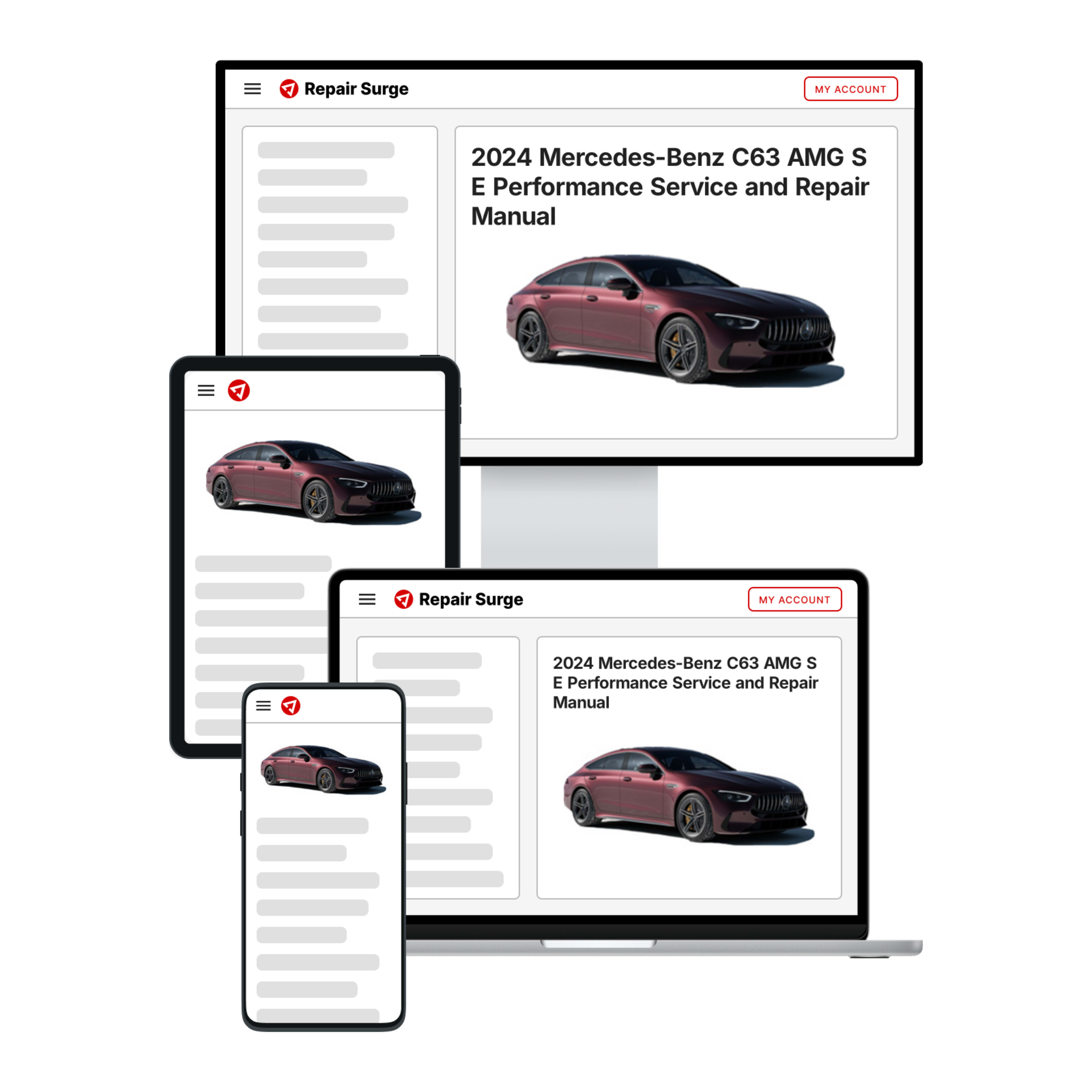 2024 Mercedes-Benz C63 AMG S E Performance service and repair manual hero image