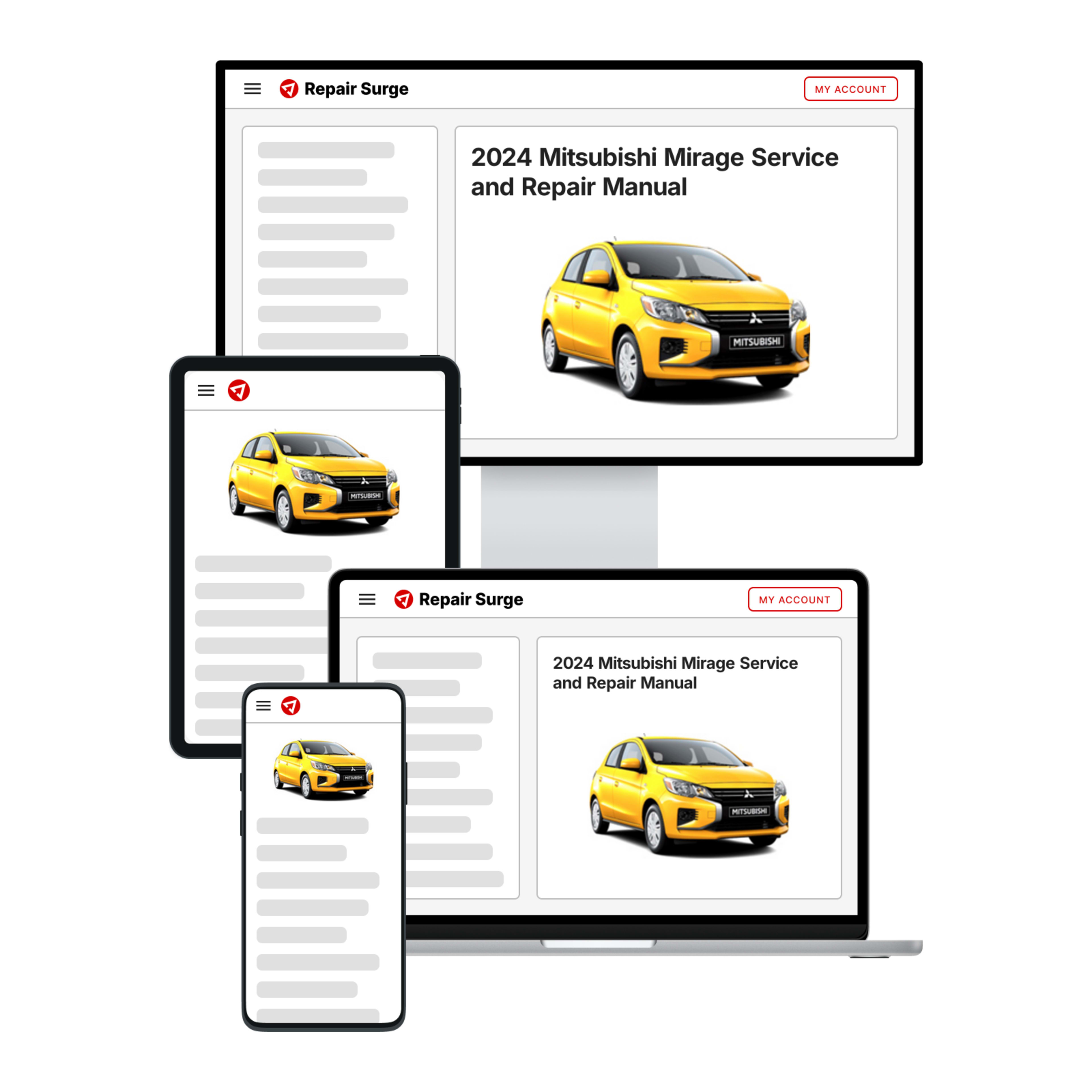 2024 Mitsubishi Mirage service and repair manual hero image