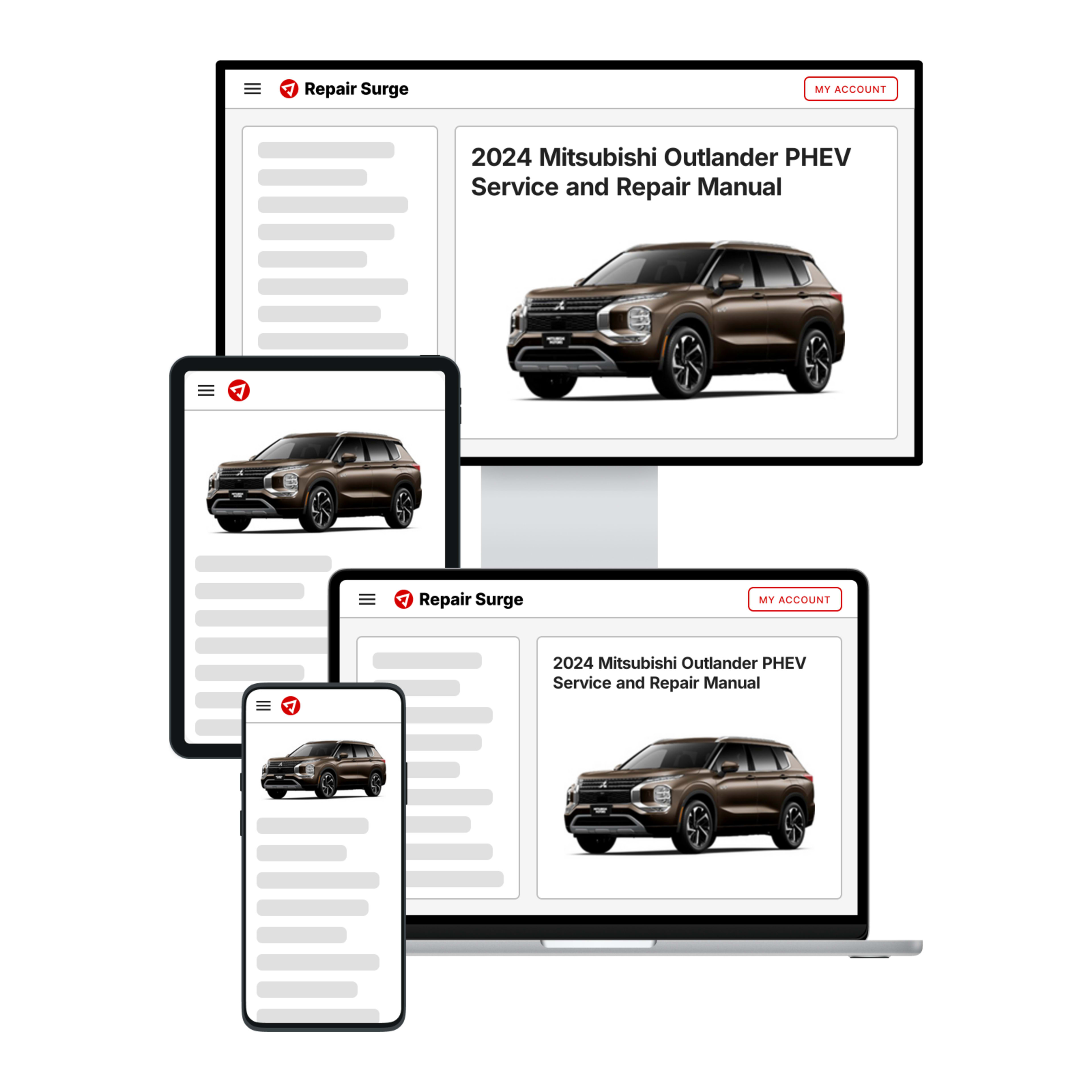 2024 Mitsubishi Outlander PHEV service and repair manual hero image
