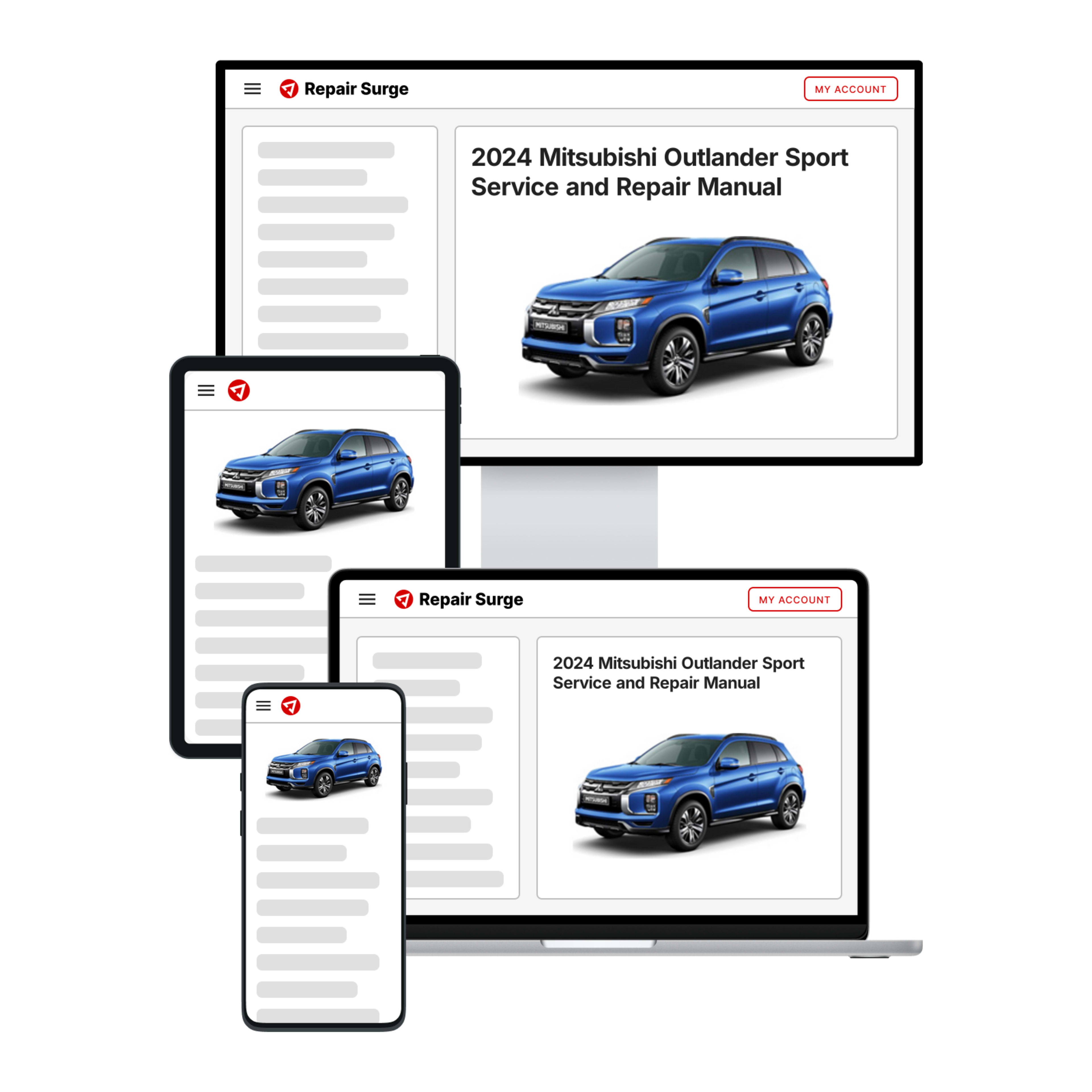 2024 Mitsubishi Outlander Sport service and repair manual hero image