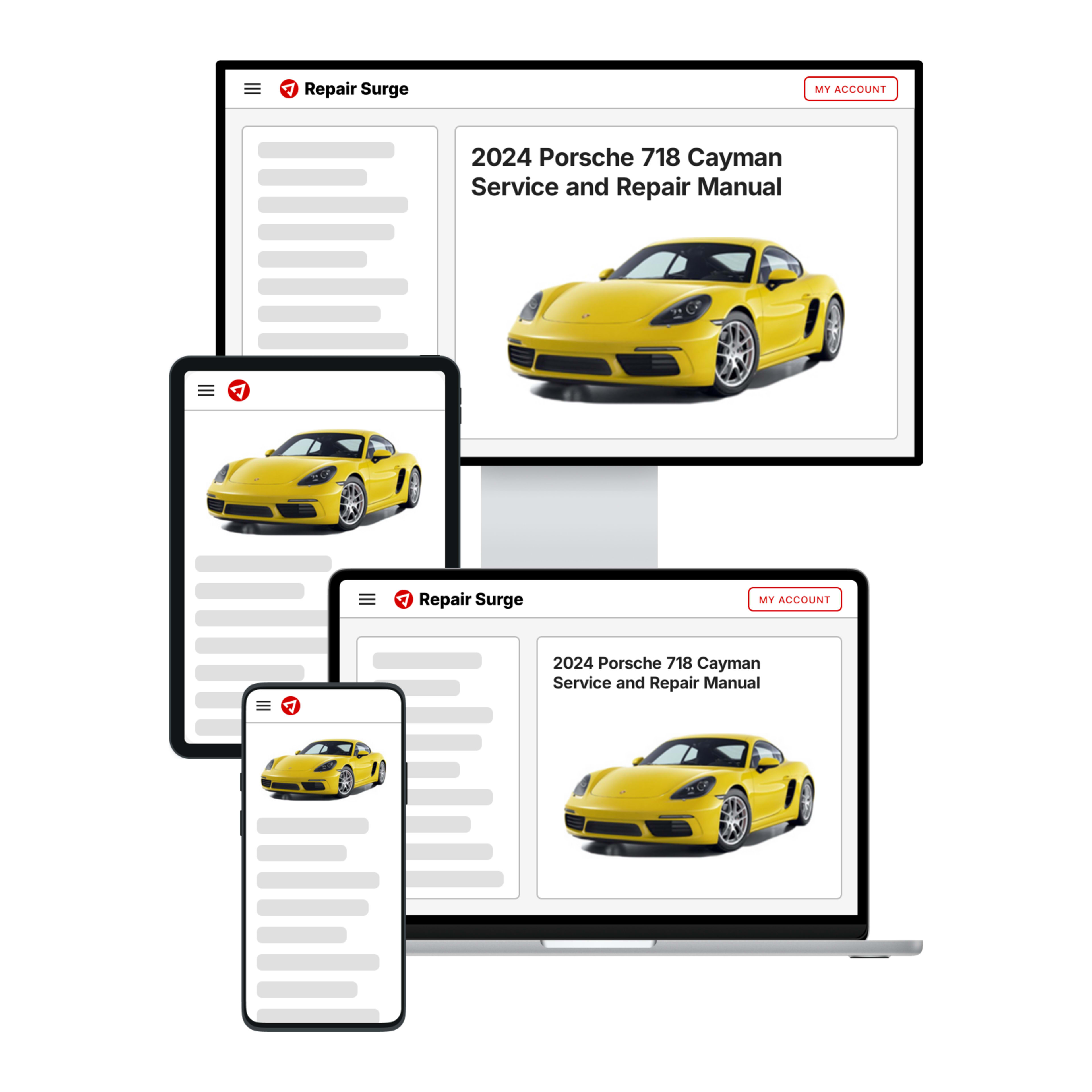 2024 Porsche 718 Cayman service and repair manual hero image
