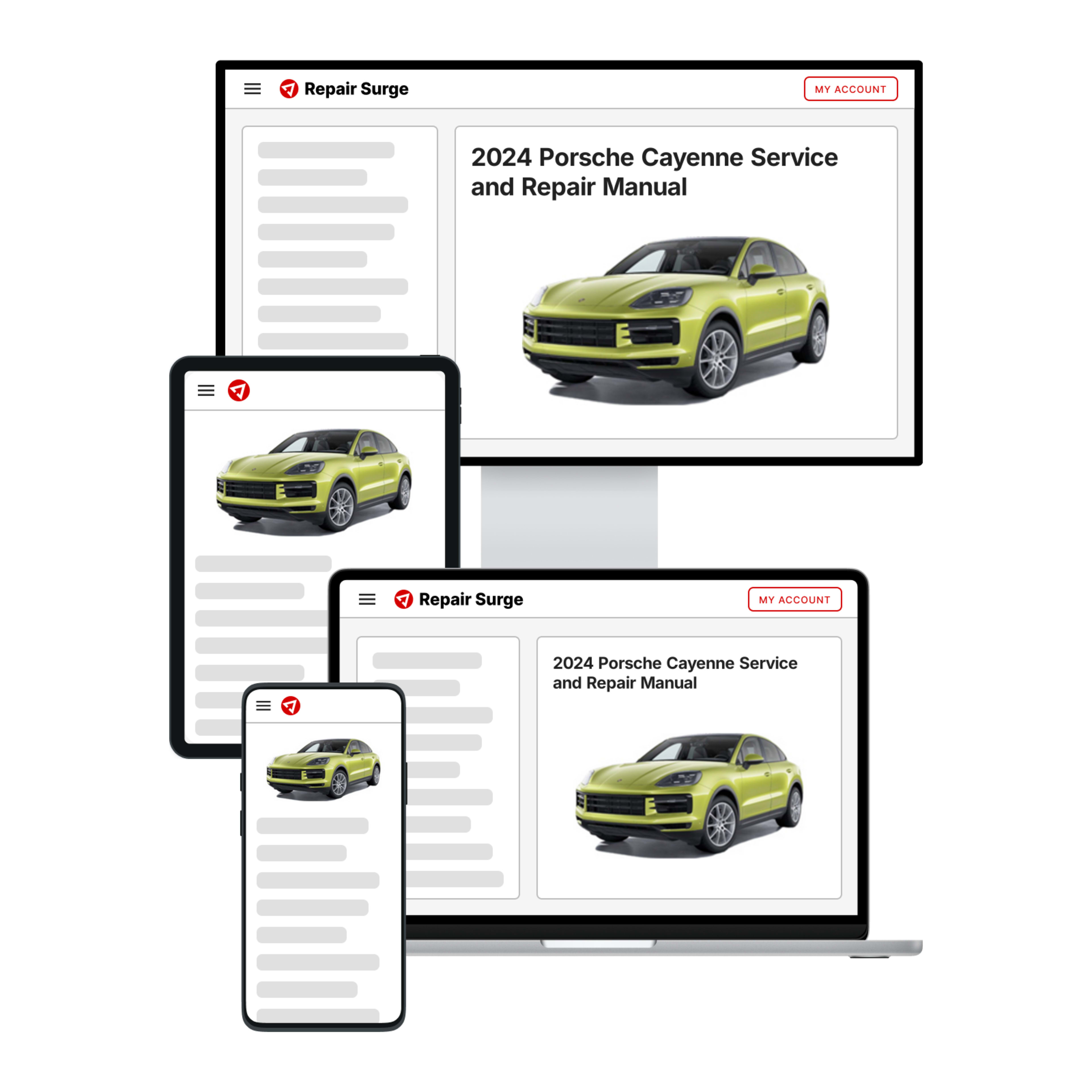 2024 Porsche Cayenne service and repair manual hero image