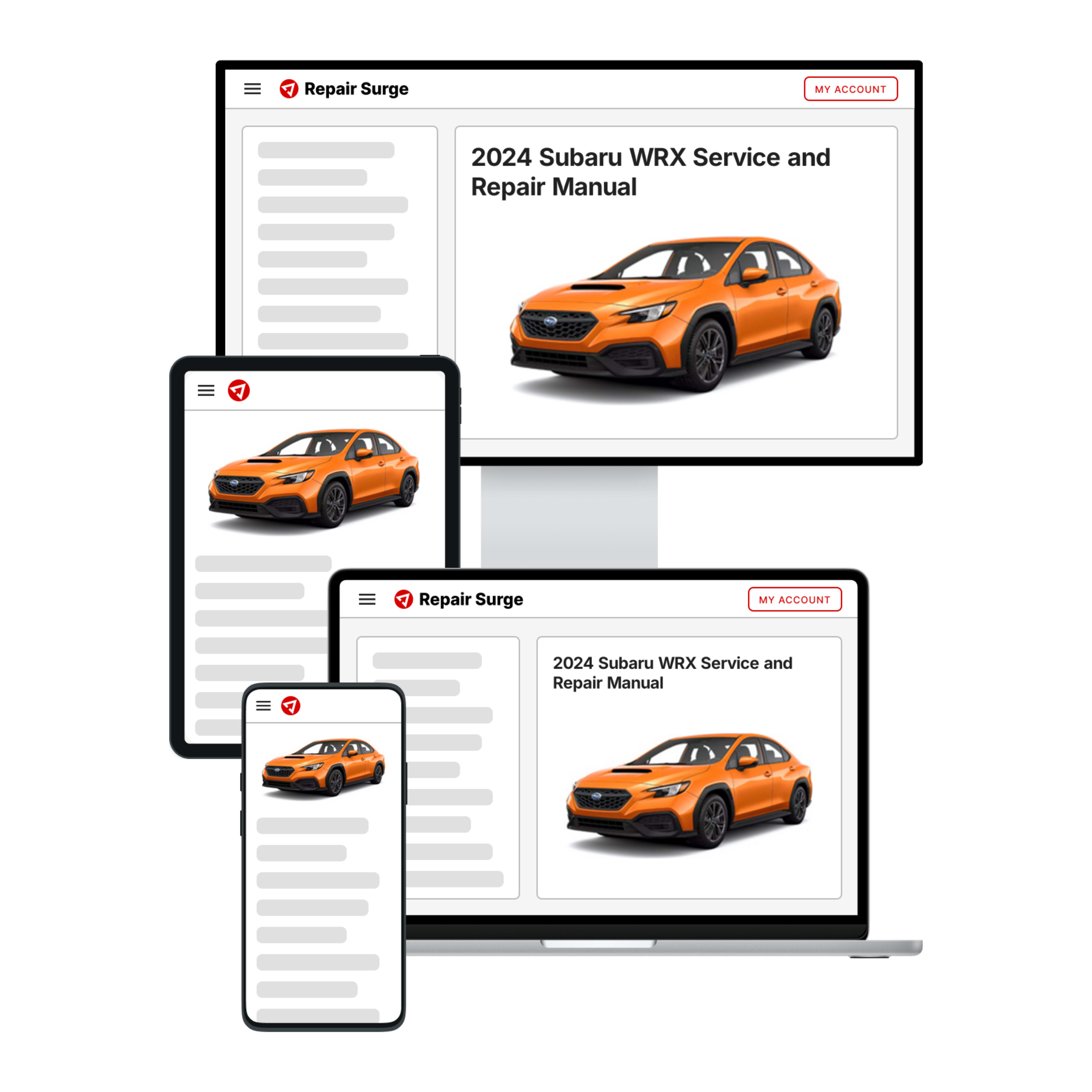 2024 Subaru WRX service and repair manual hero image