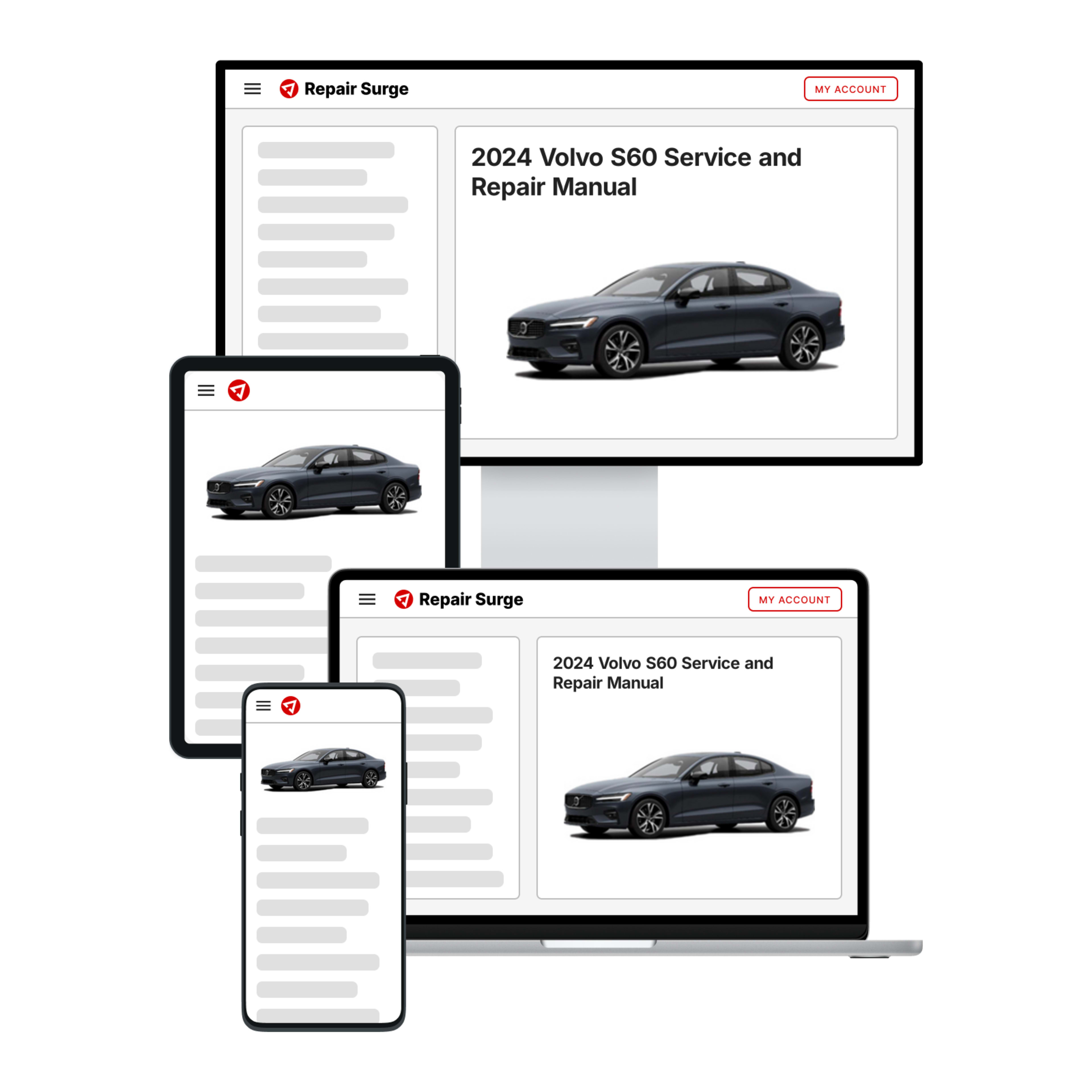 2024 Volvo S60 service and repair manual hero image