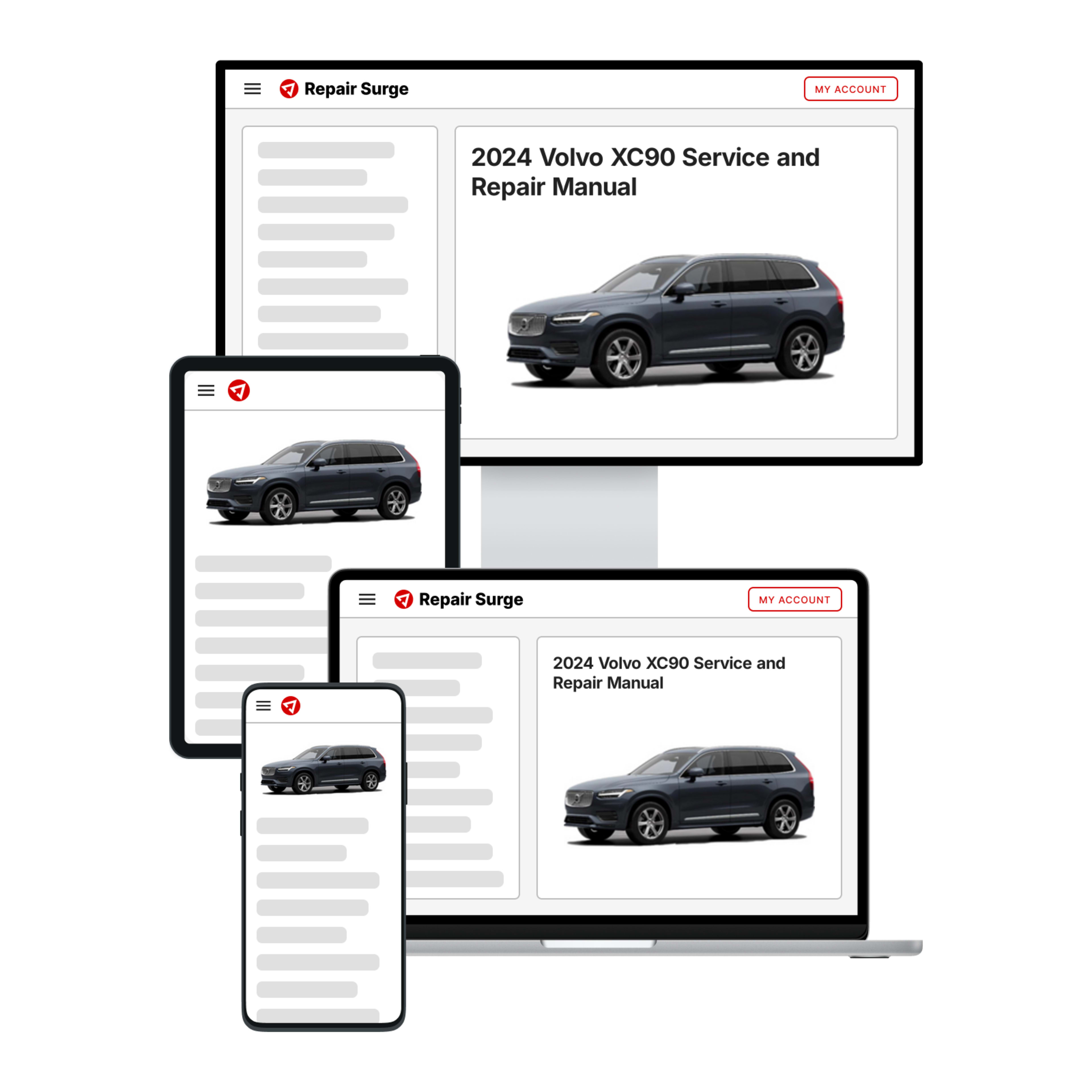 2024 Volvo XC90 service and repair manual hero image
