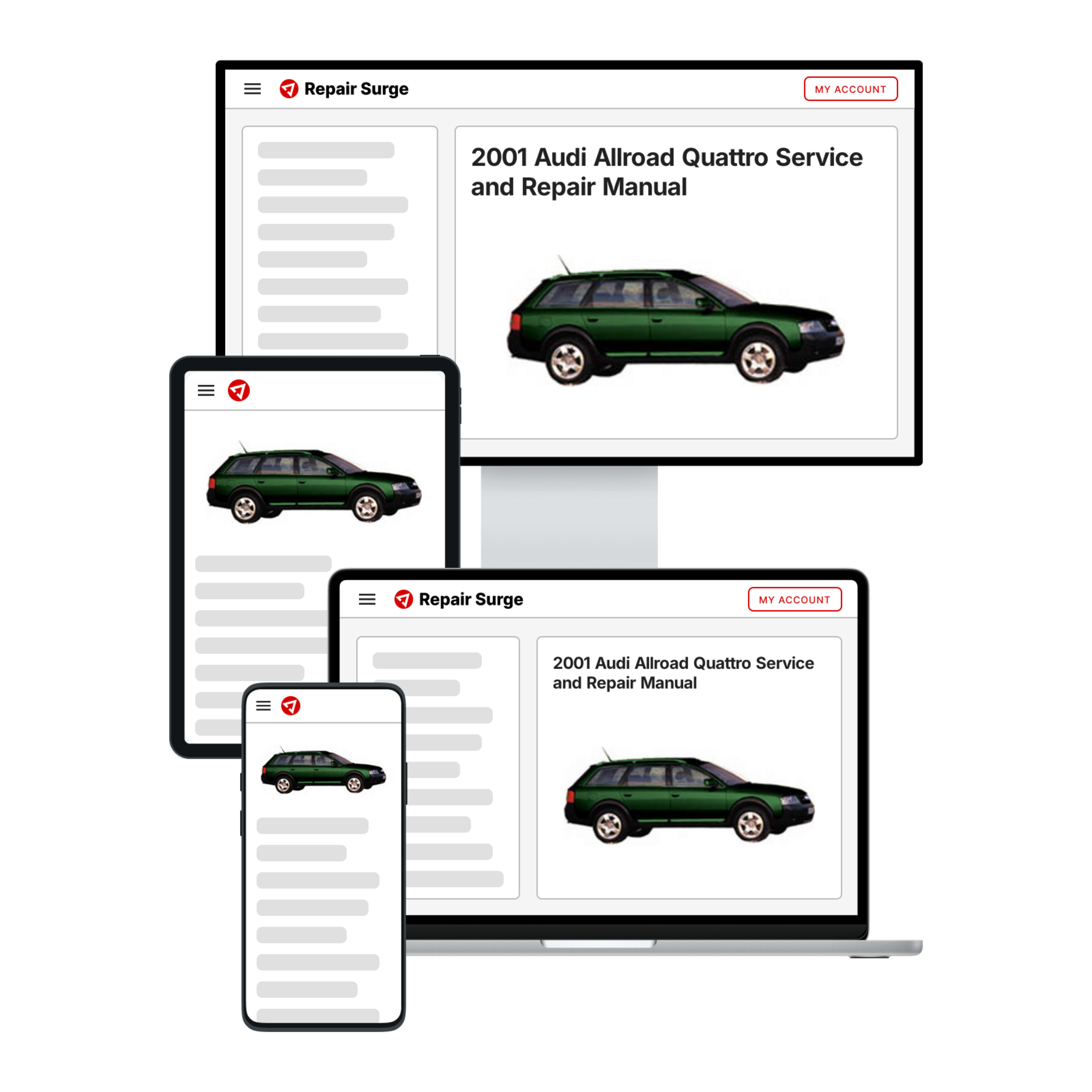2001 Audi Allroad Quattro service and repair manual hero image