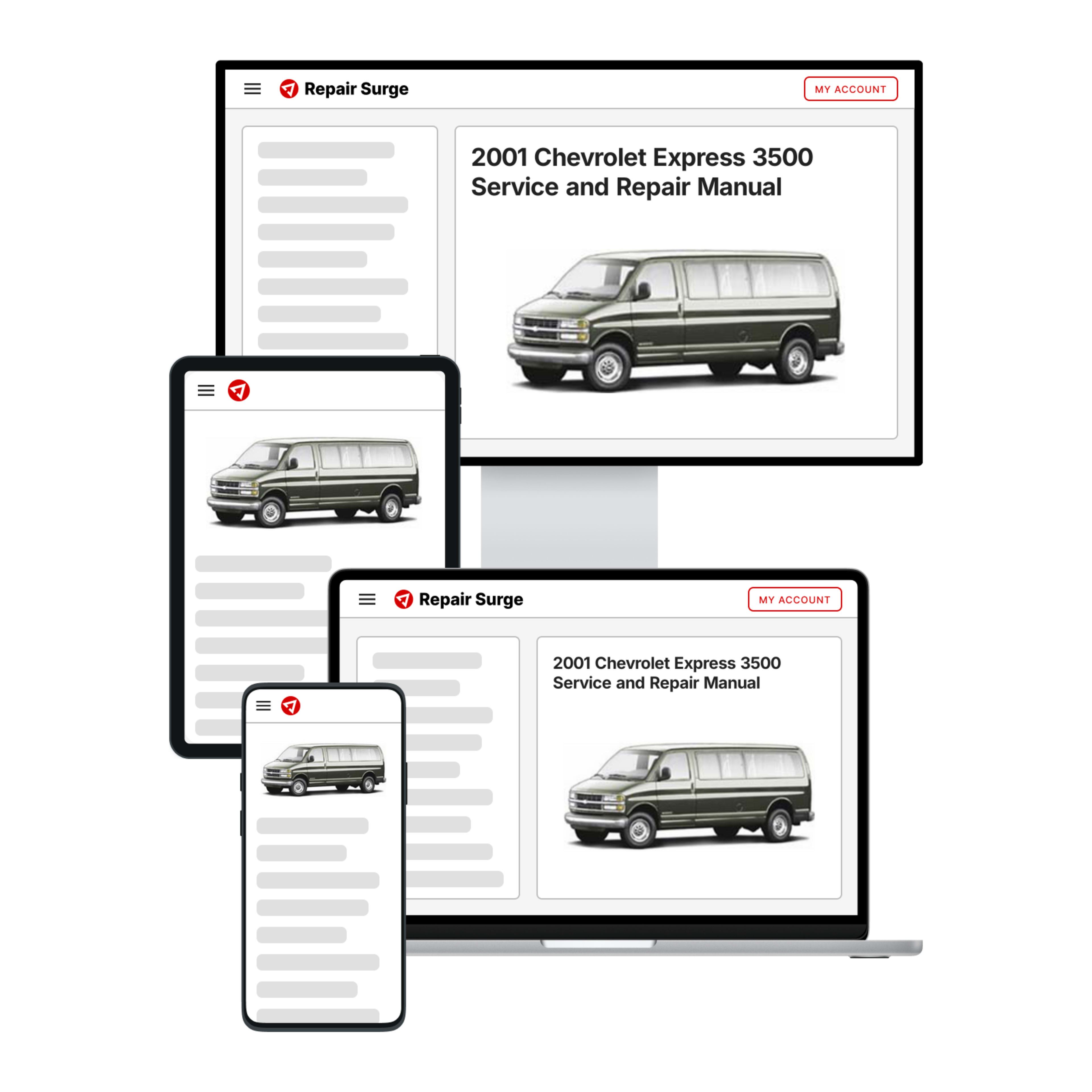 2001 Chevrolet Express 3500 service and repair manual hero image