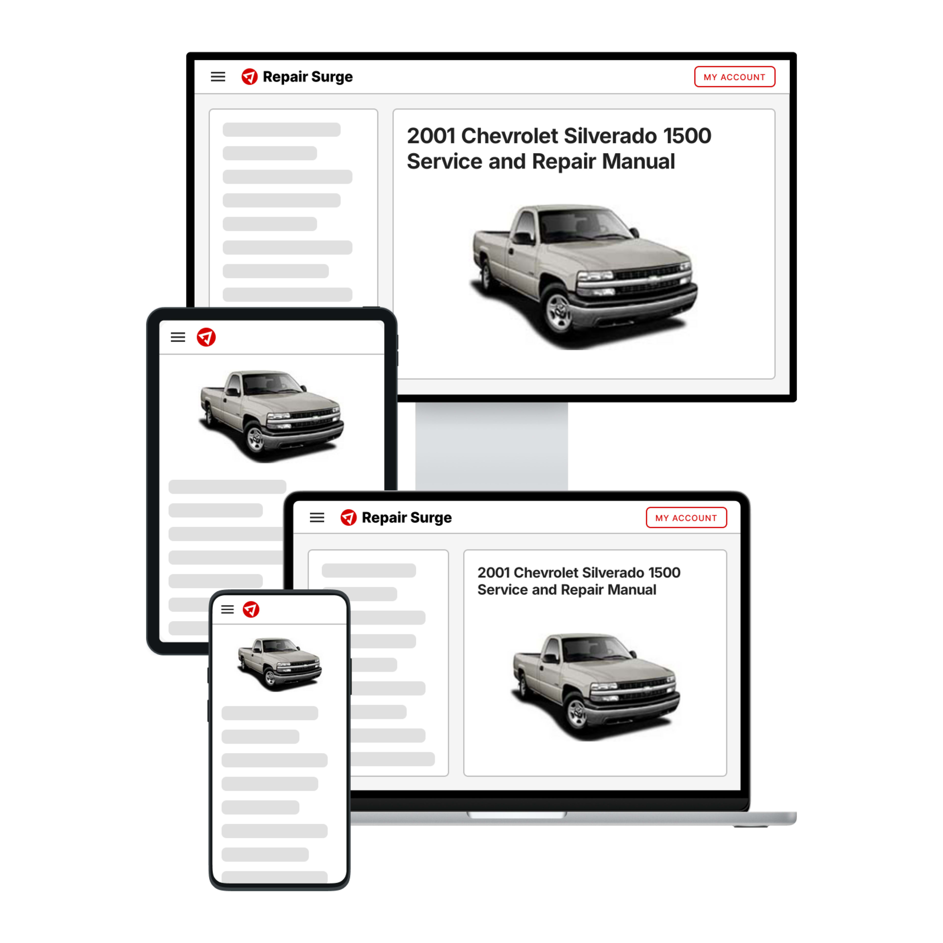 2001 Chevrolet Silverado 1500 service and repair manual hero image