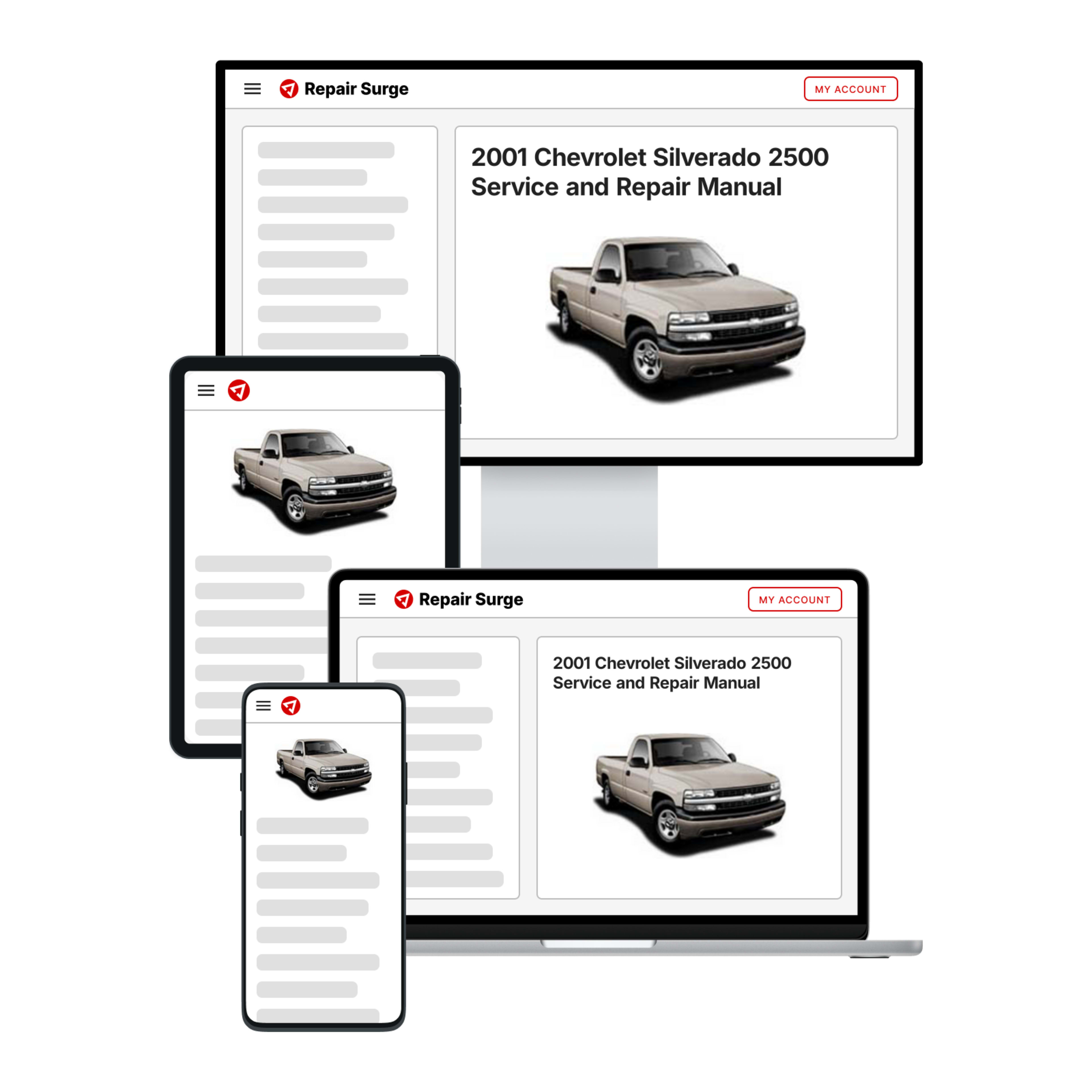 2001 Chevrolet Silverado 2500 service and repair manual hero image