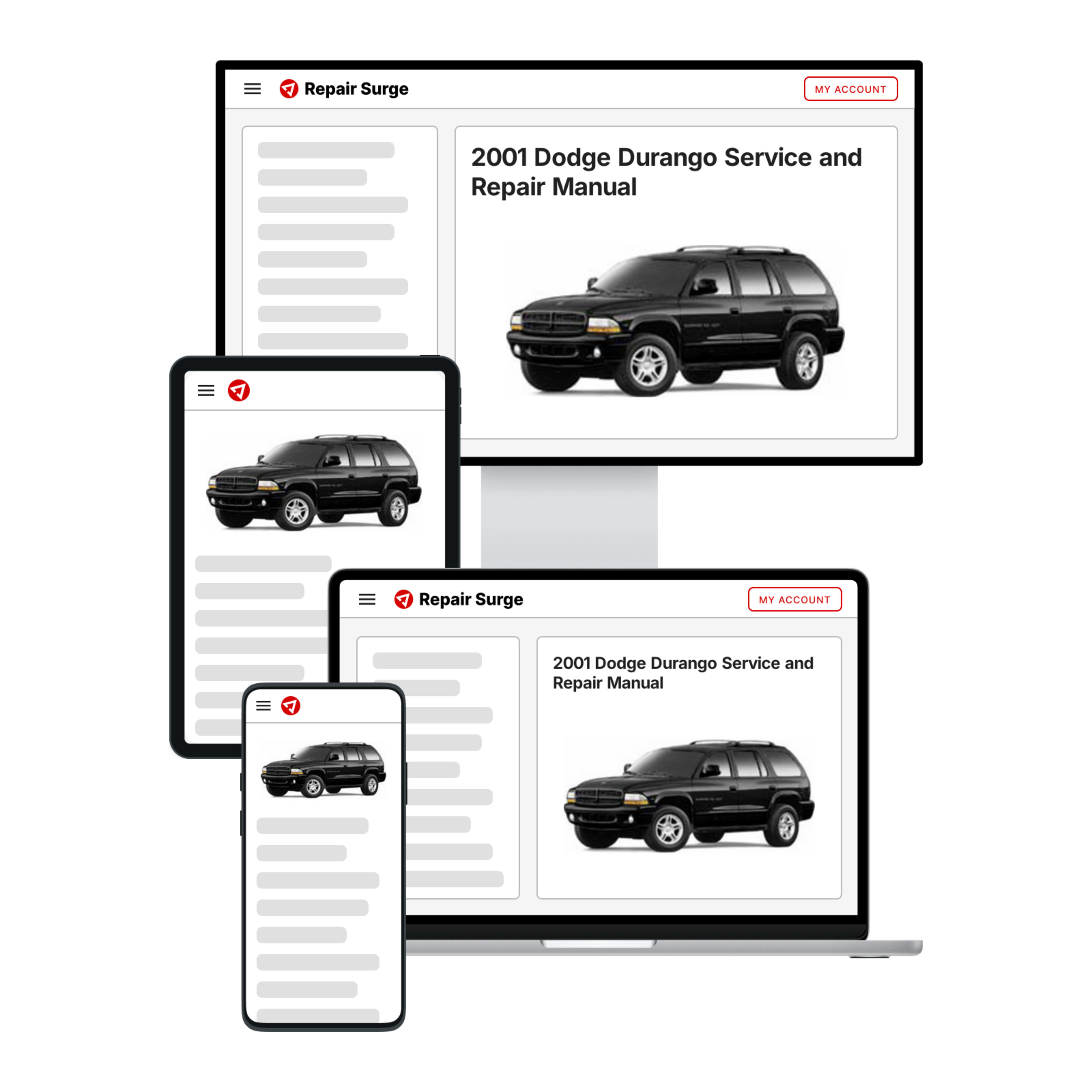 2001 Dodge Durango service and repair manual hero image