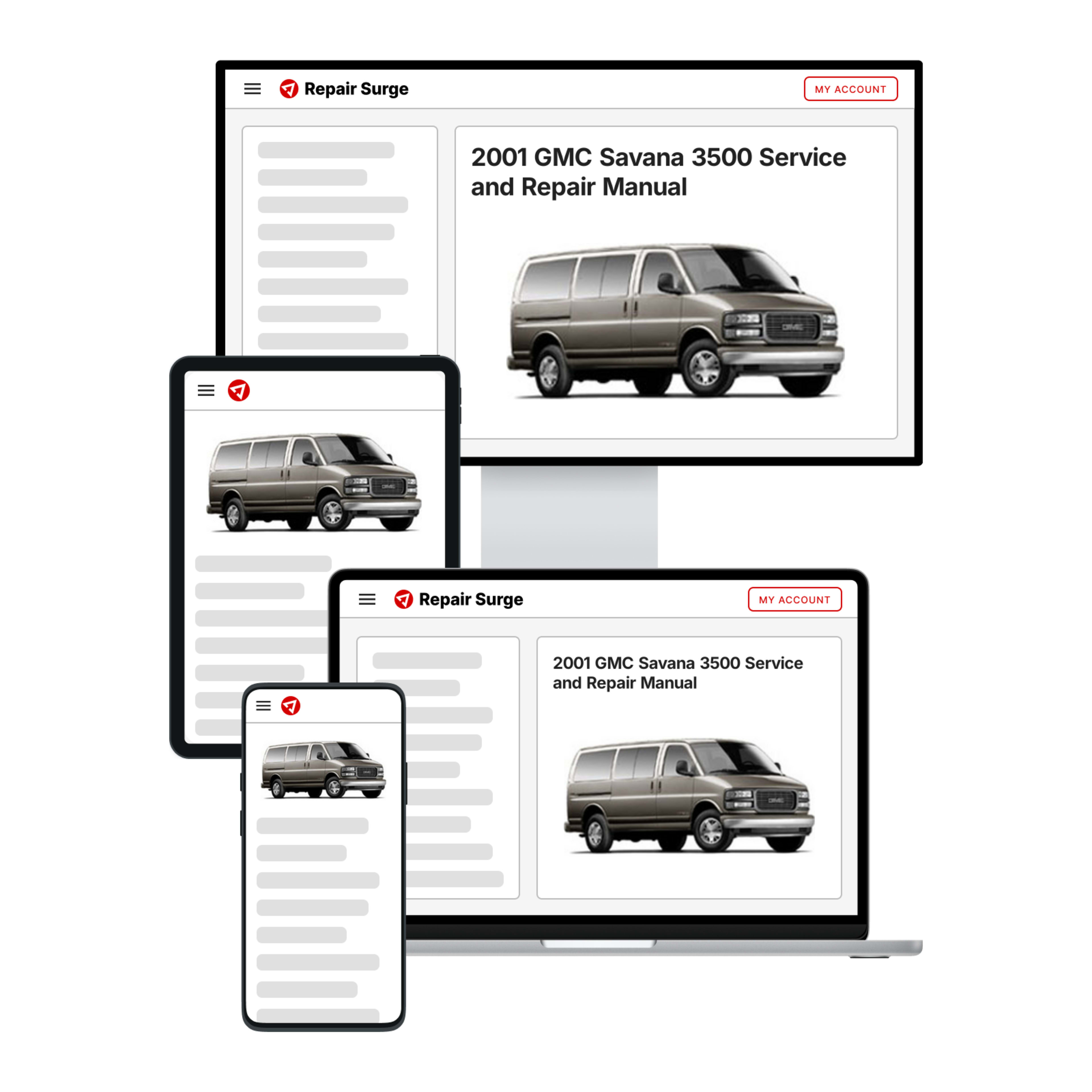 2001 GMC Savana 3500 service and repair manual hero image