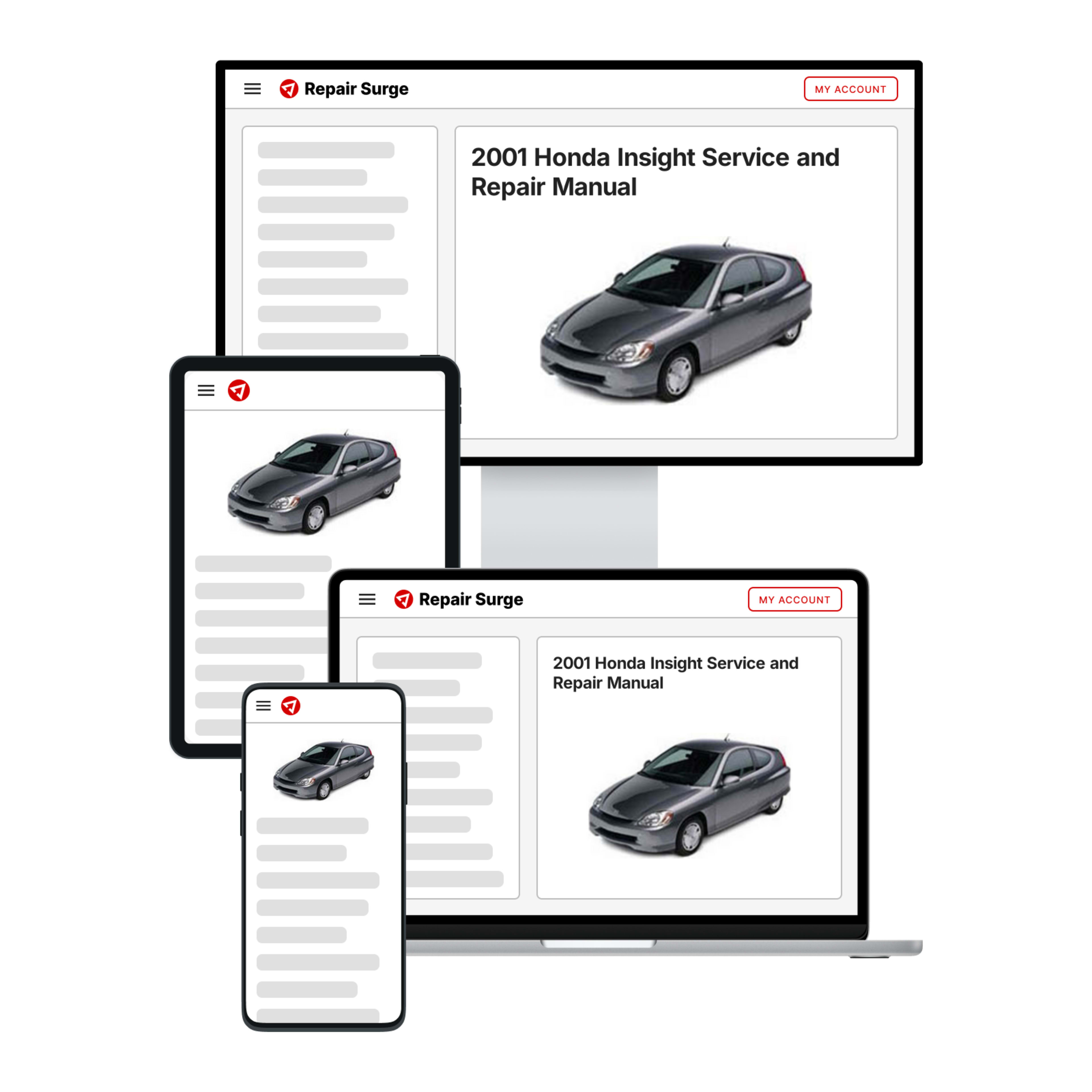 2001 Honda Insight service and repair manual hero image