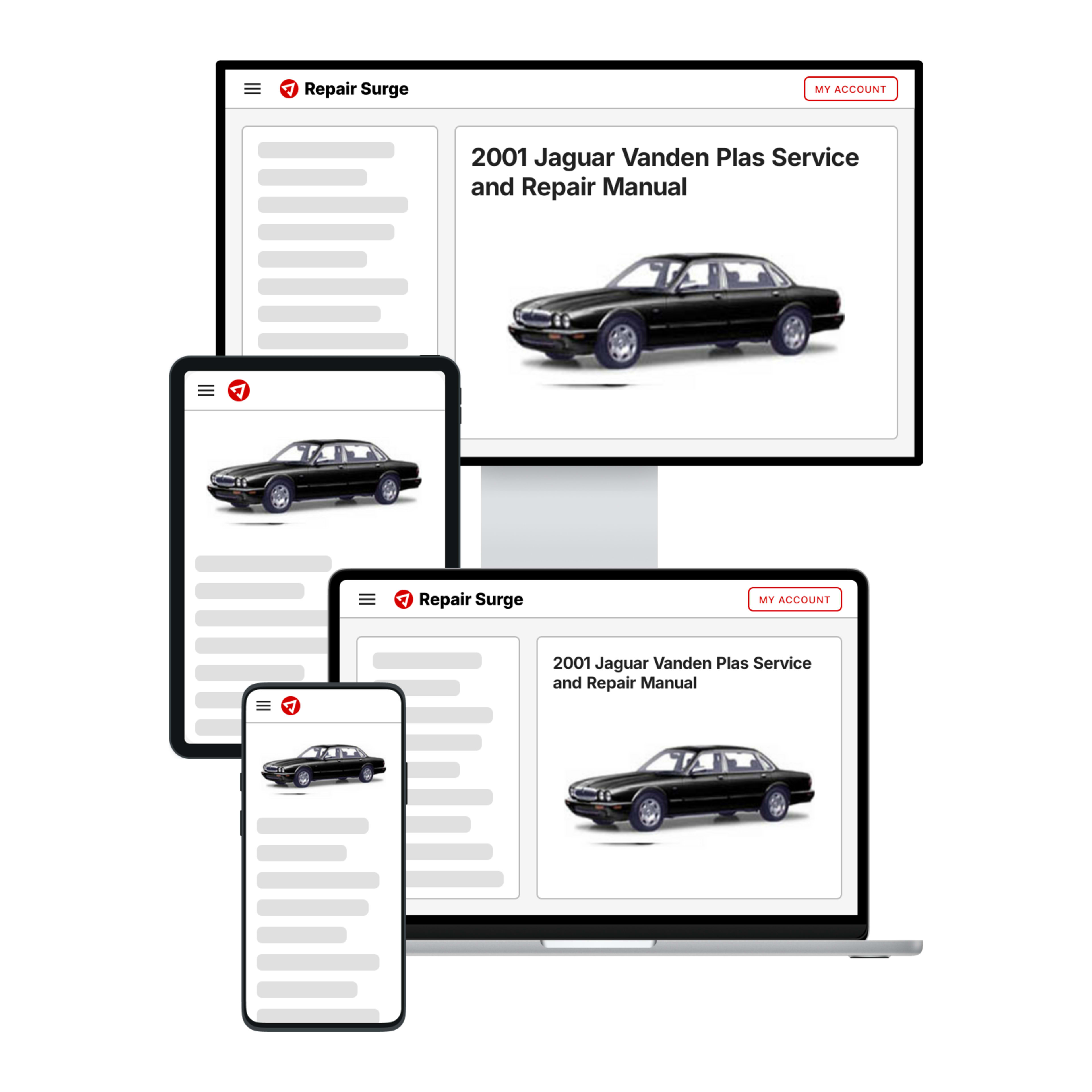 2001 Jaguar Vanden Plas service and repair manual hero image