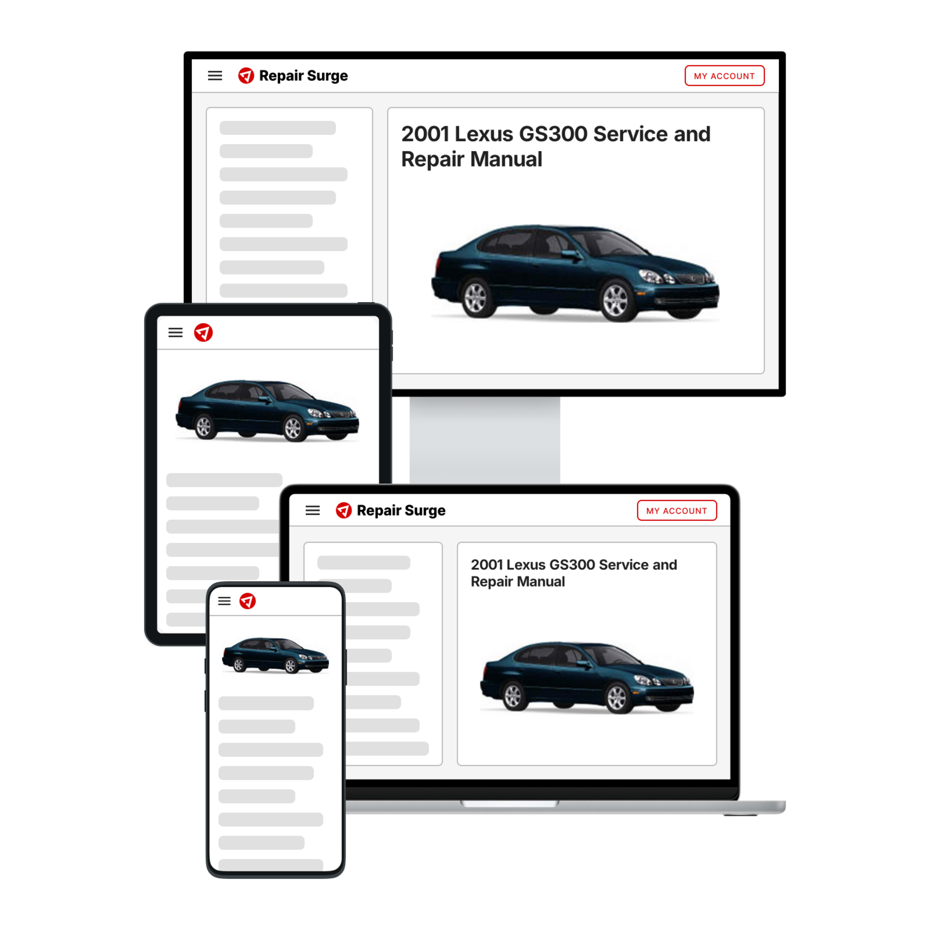 2001 Lexus GS300 service and repair manual hero image