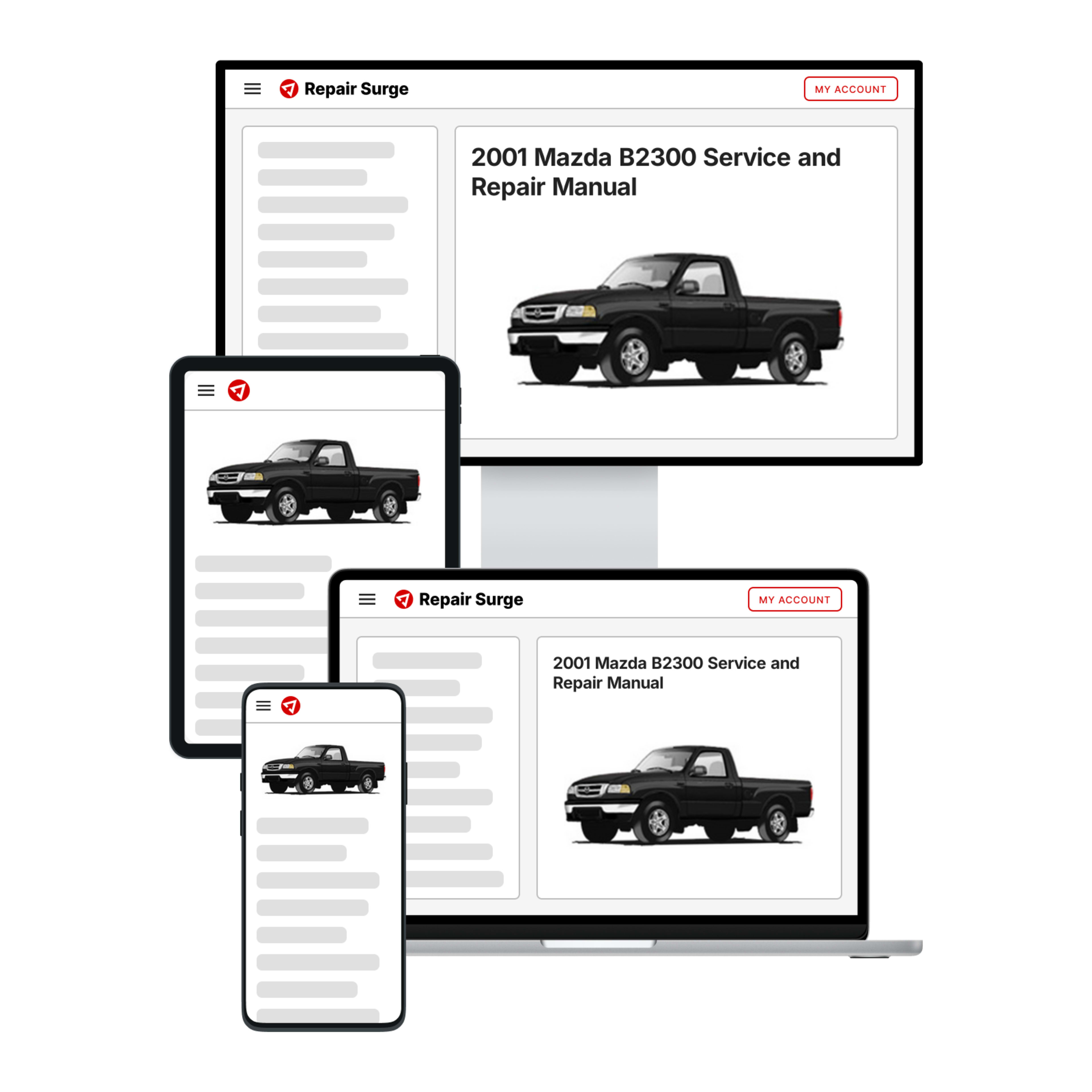 2001 Mazda B2300 service and repair manual hero image