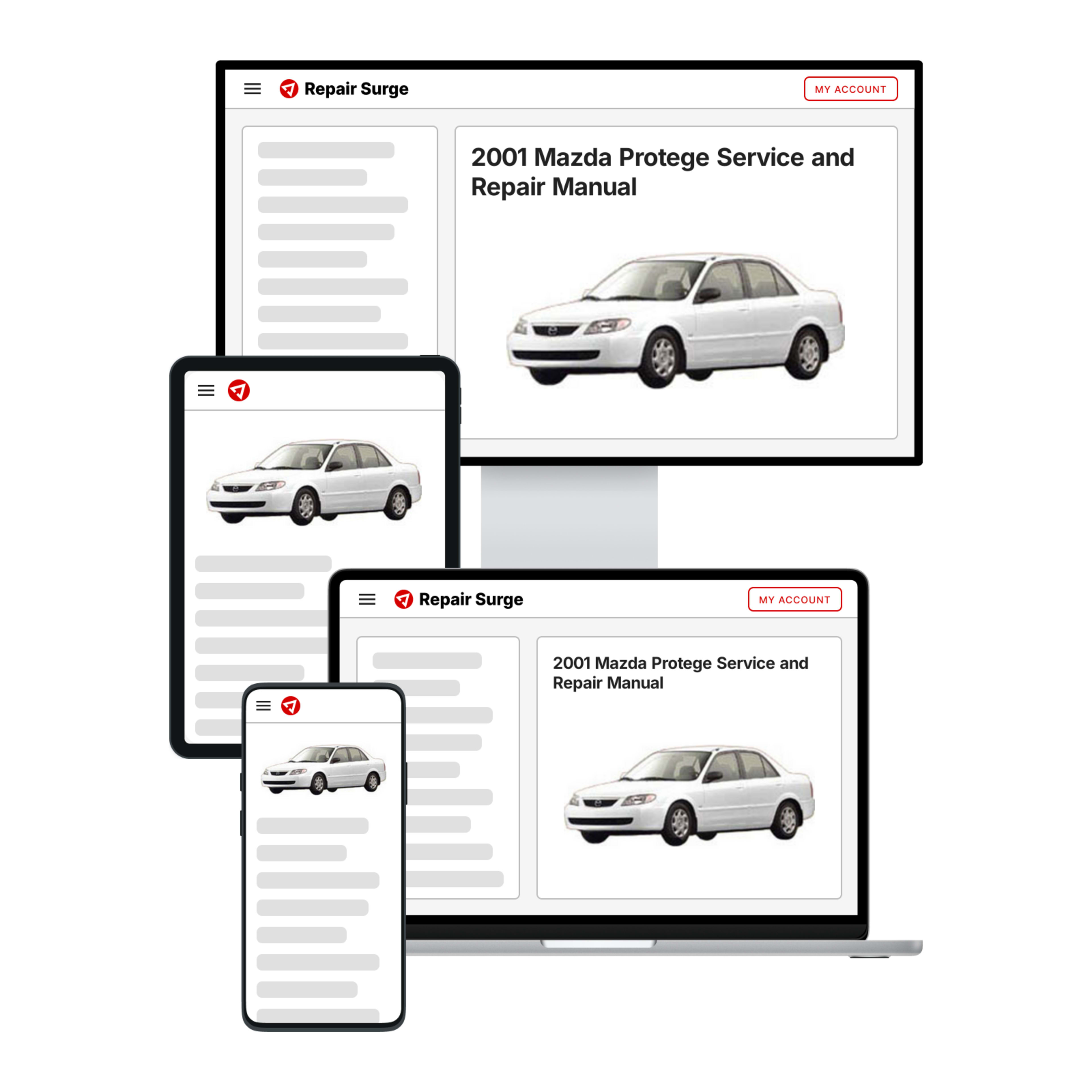 2001 Mazda Protege service and repair manual hero image