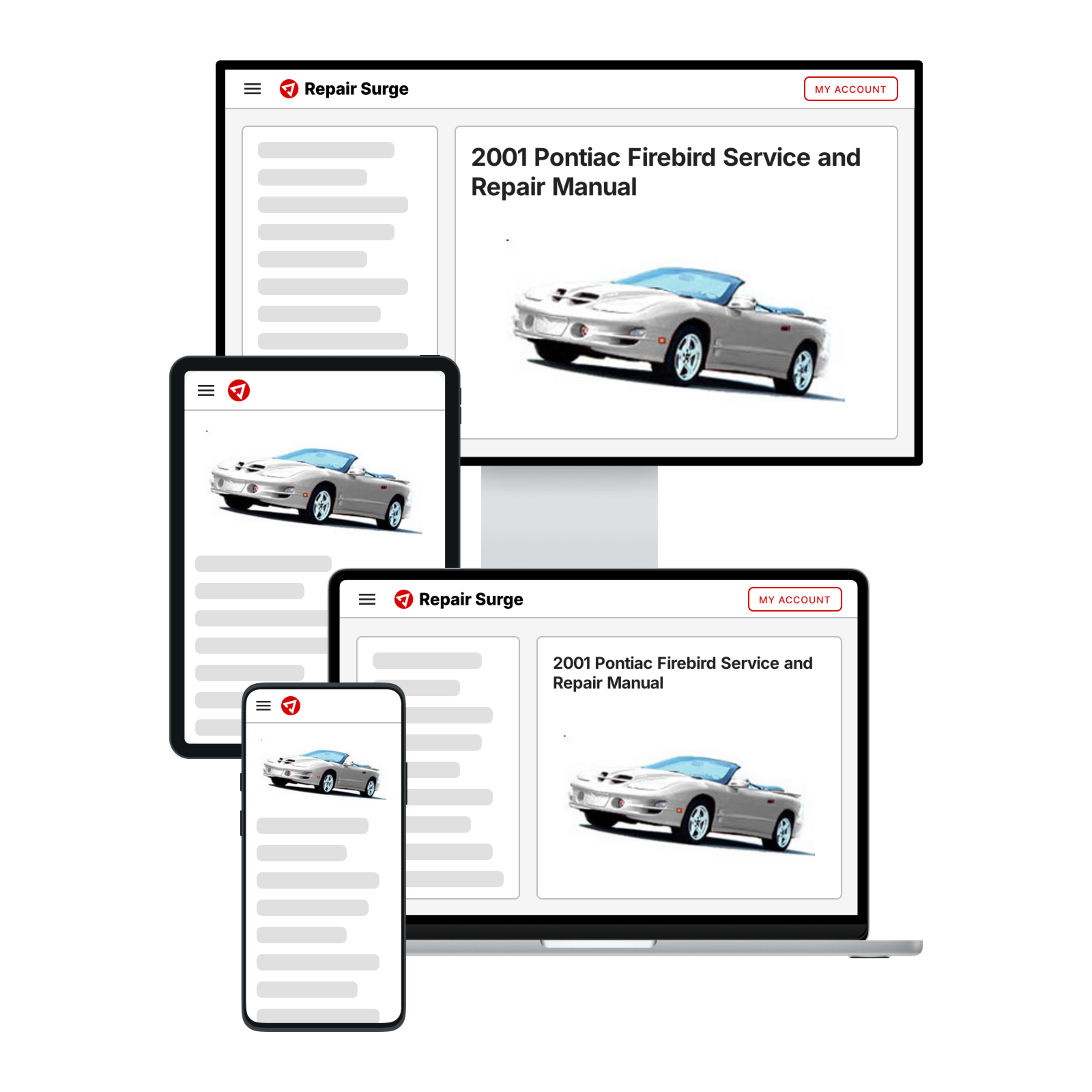 2001 Pontiac Firebird service and repair manual hero image