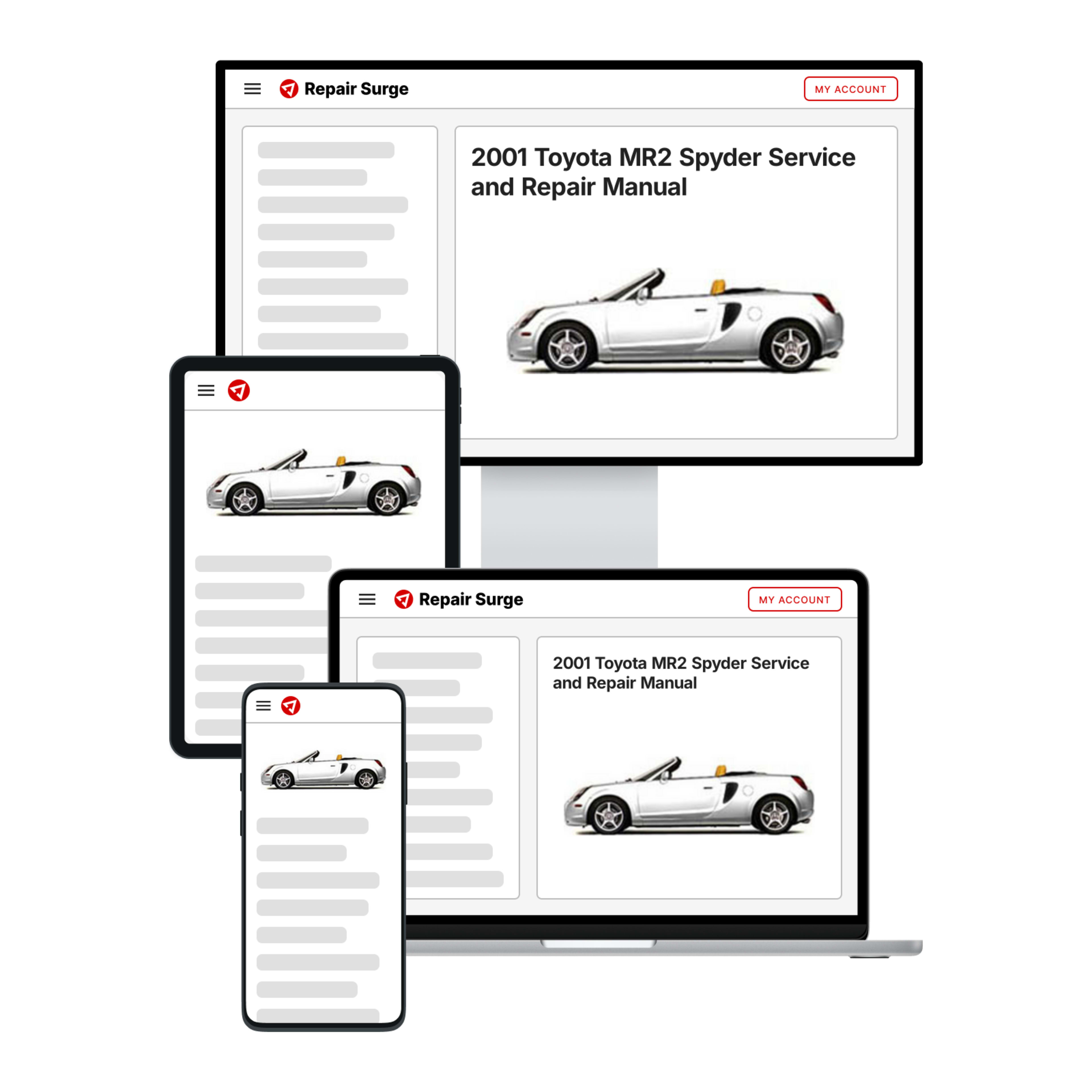 2001 Toyota MR2 Spyder service and repair manual hero image