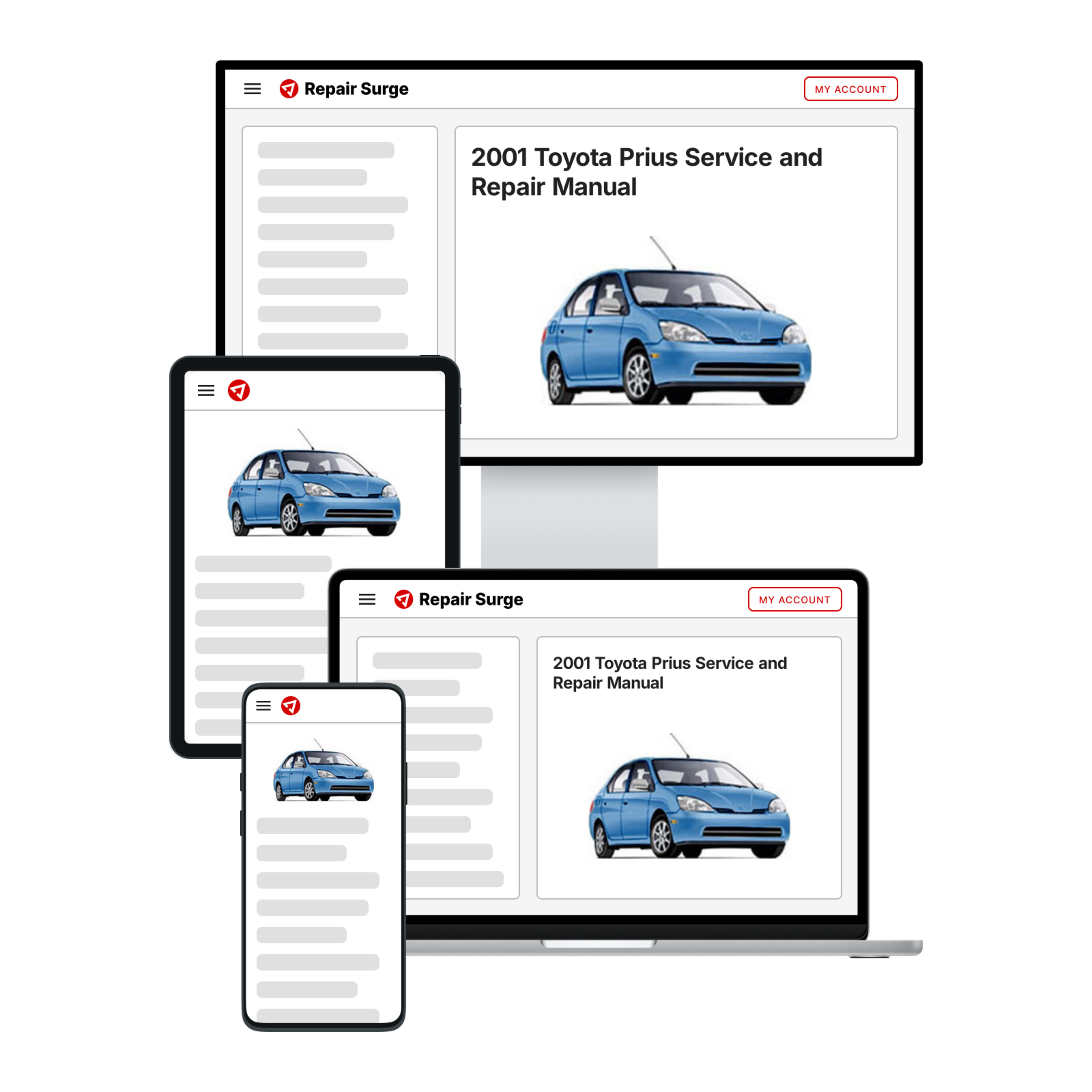 2001 Toyota Prius service and repair manual hero image