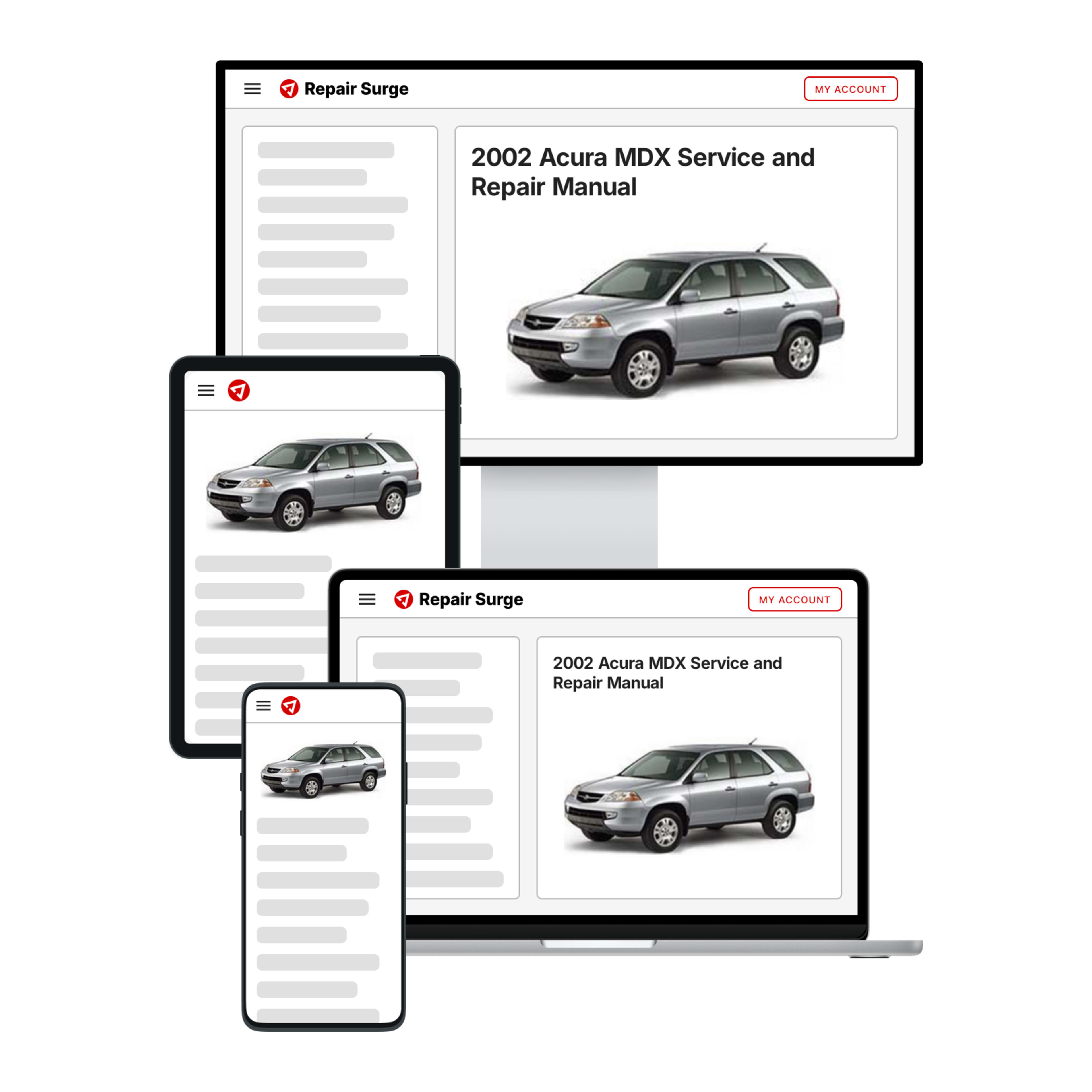 2002 Acura MDX service and repair manual hero image