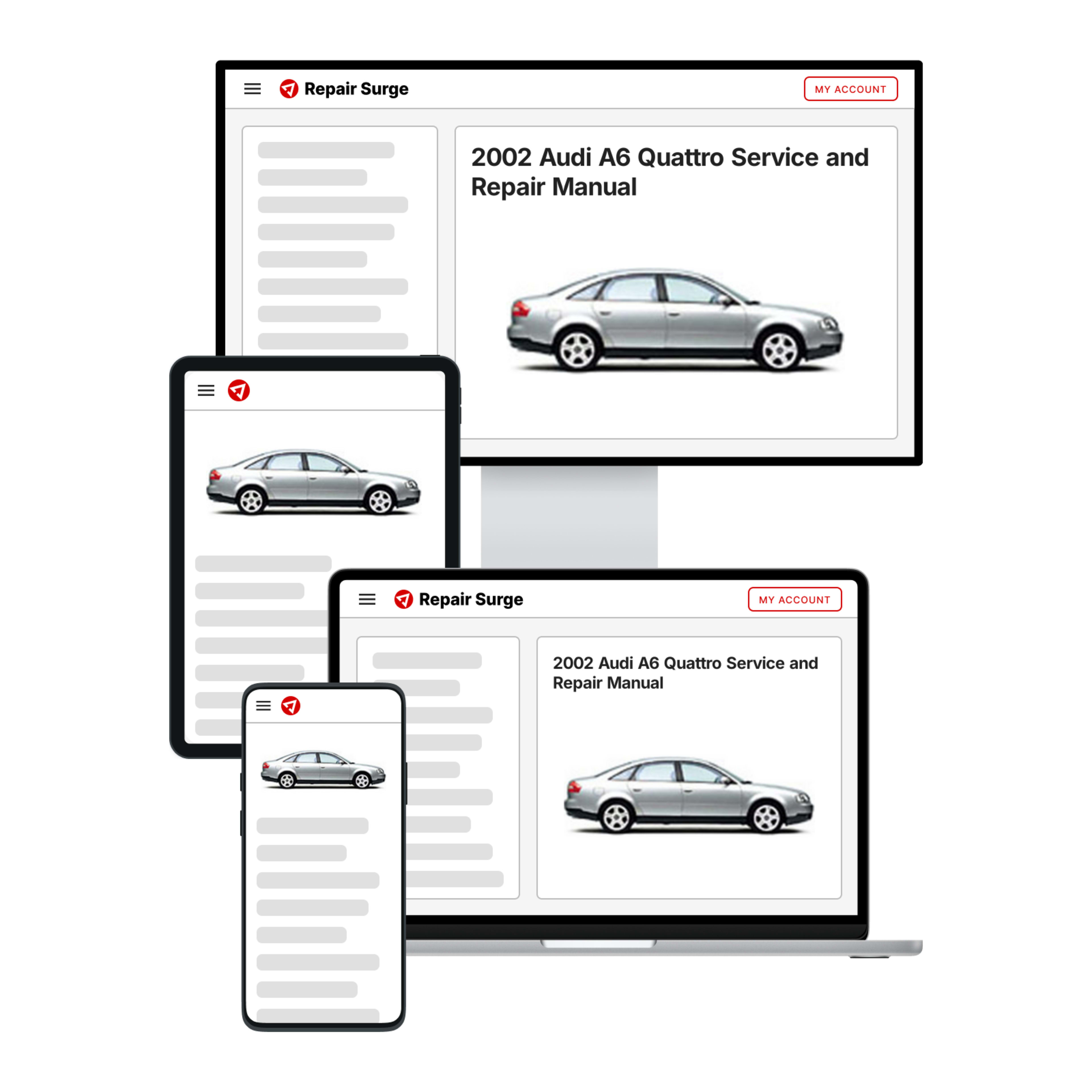 2002 Audi A6 Quattro service and repair manual hero image