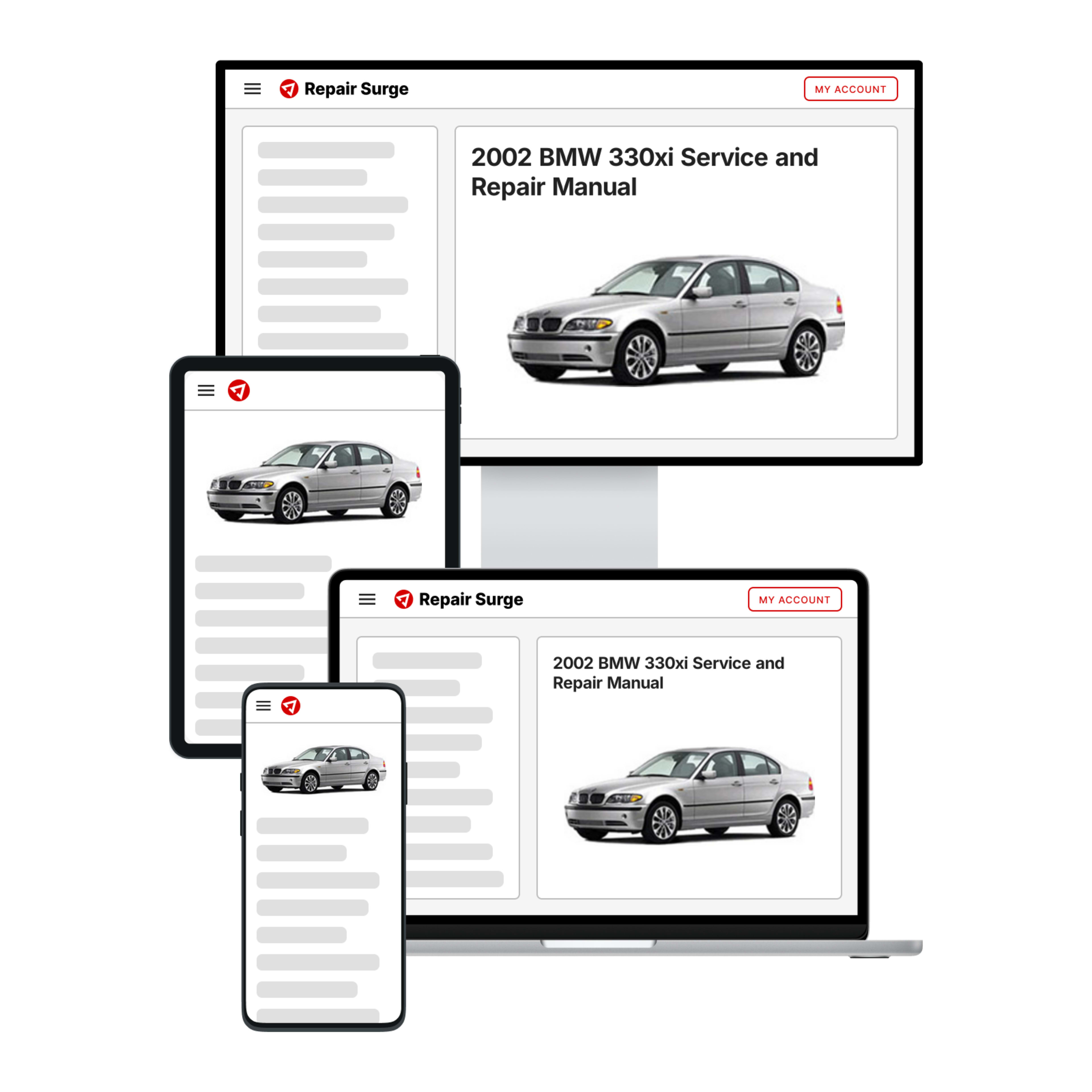 2002 BMW 330xi service and repair manual hero image