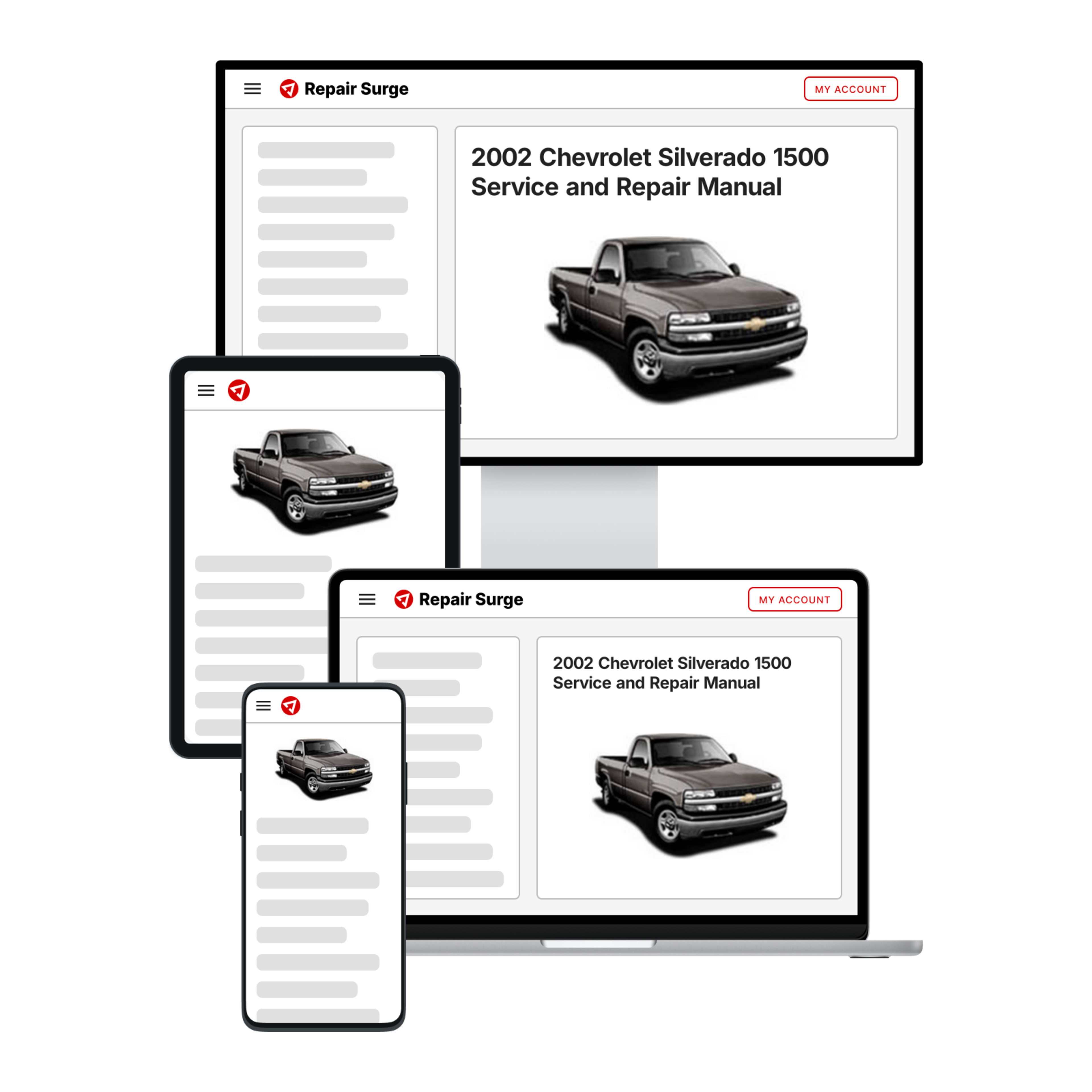 2002 Chevrolet Silverado 1500 service and repair manual hero image