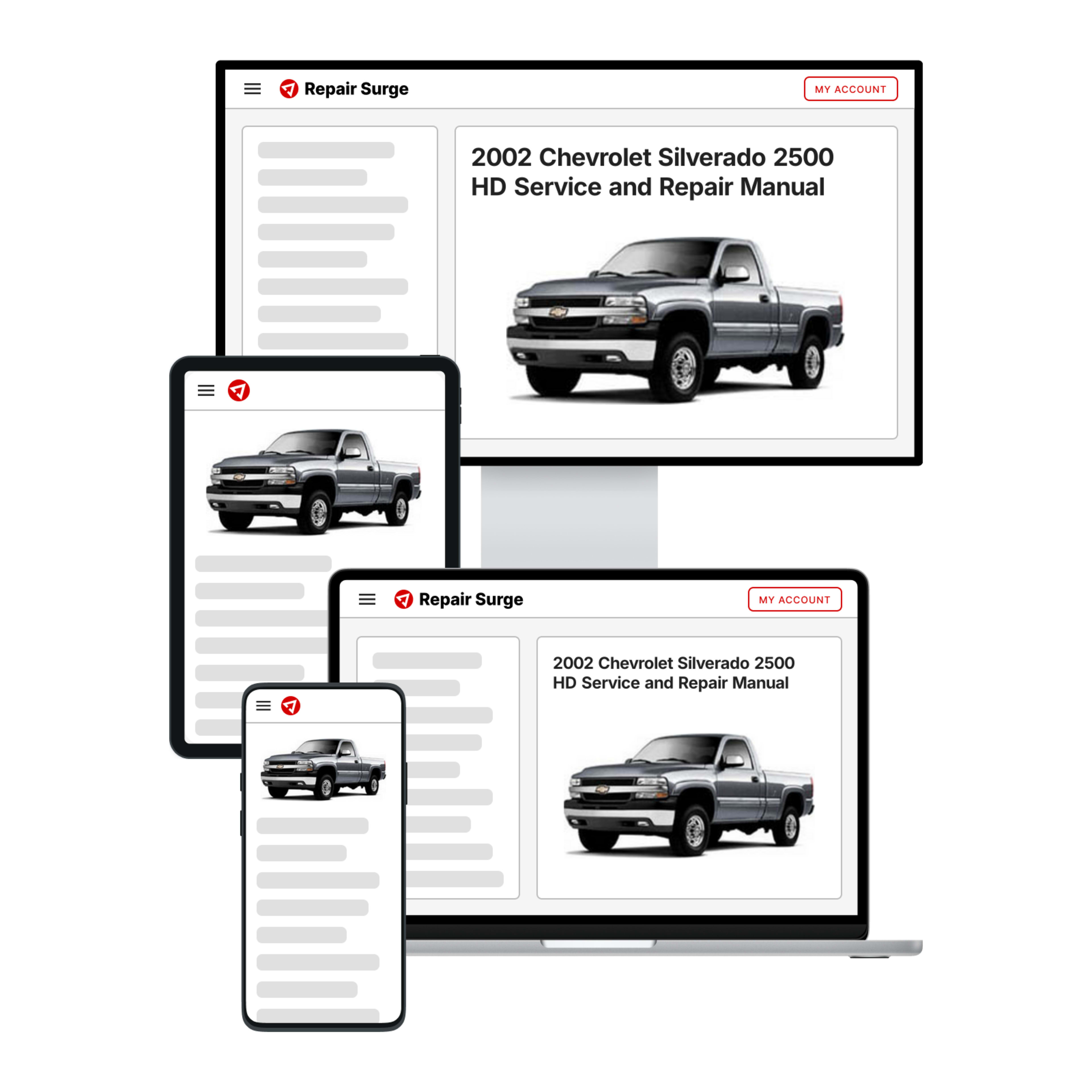 2002 Chevrolet Silverado 2500 HD service and repair manual hero image
