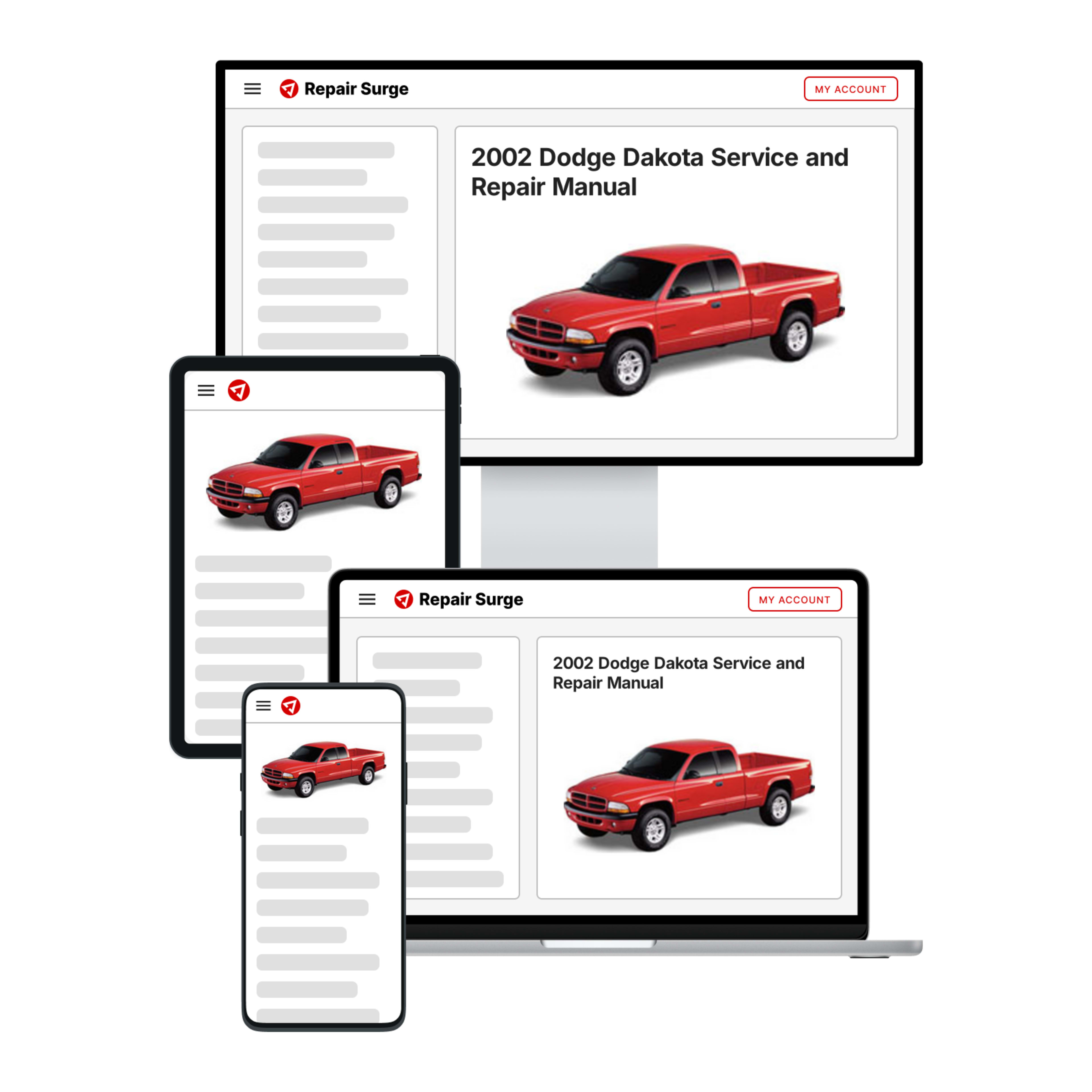 2002 Dodge Dakota service and repair manual hero image
