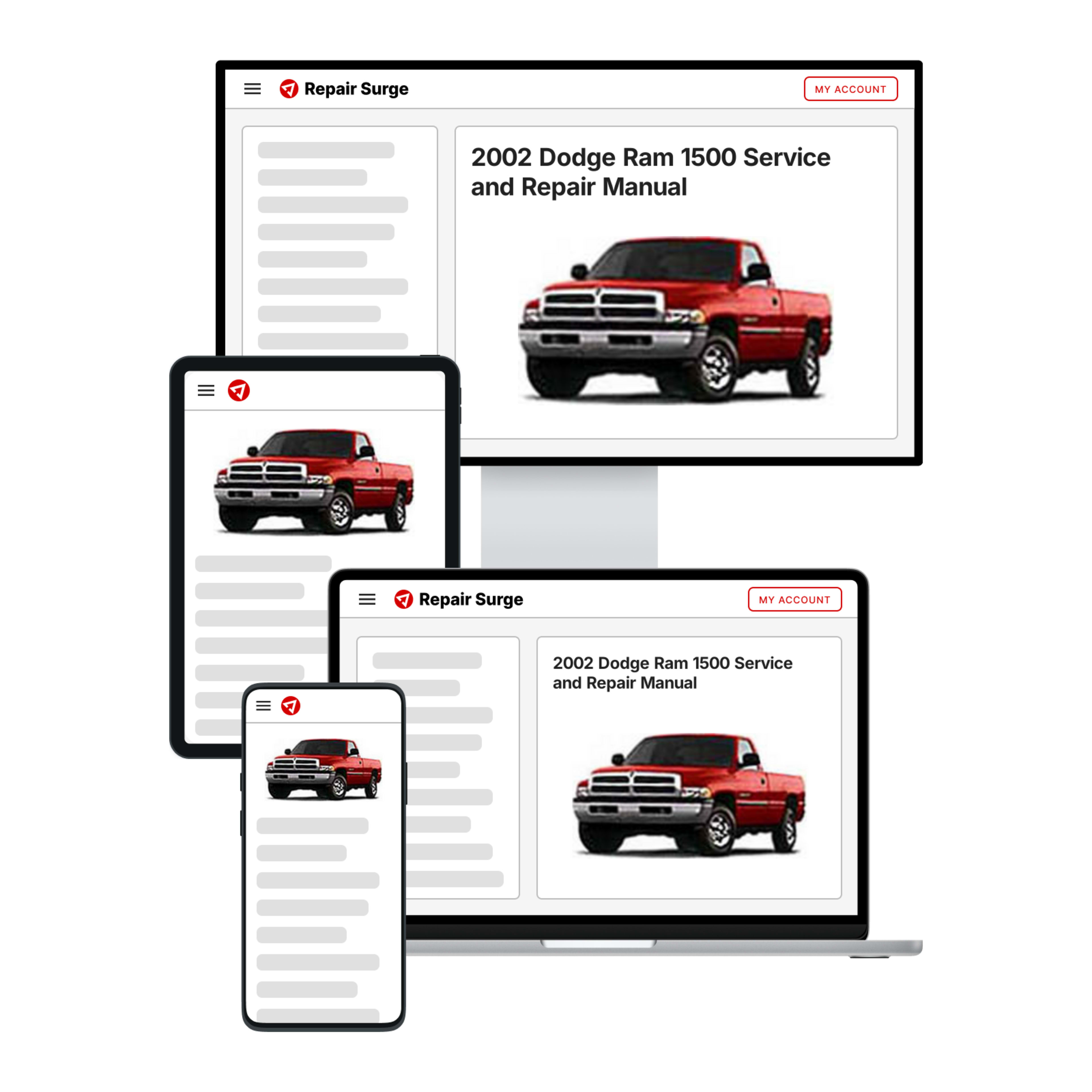 2002 Dodge Ram 1500 service and repair manual hero image