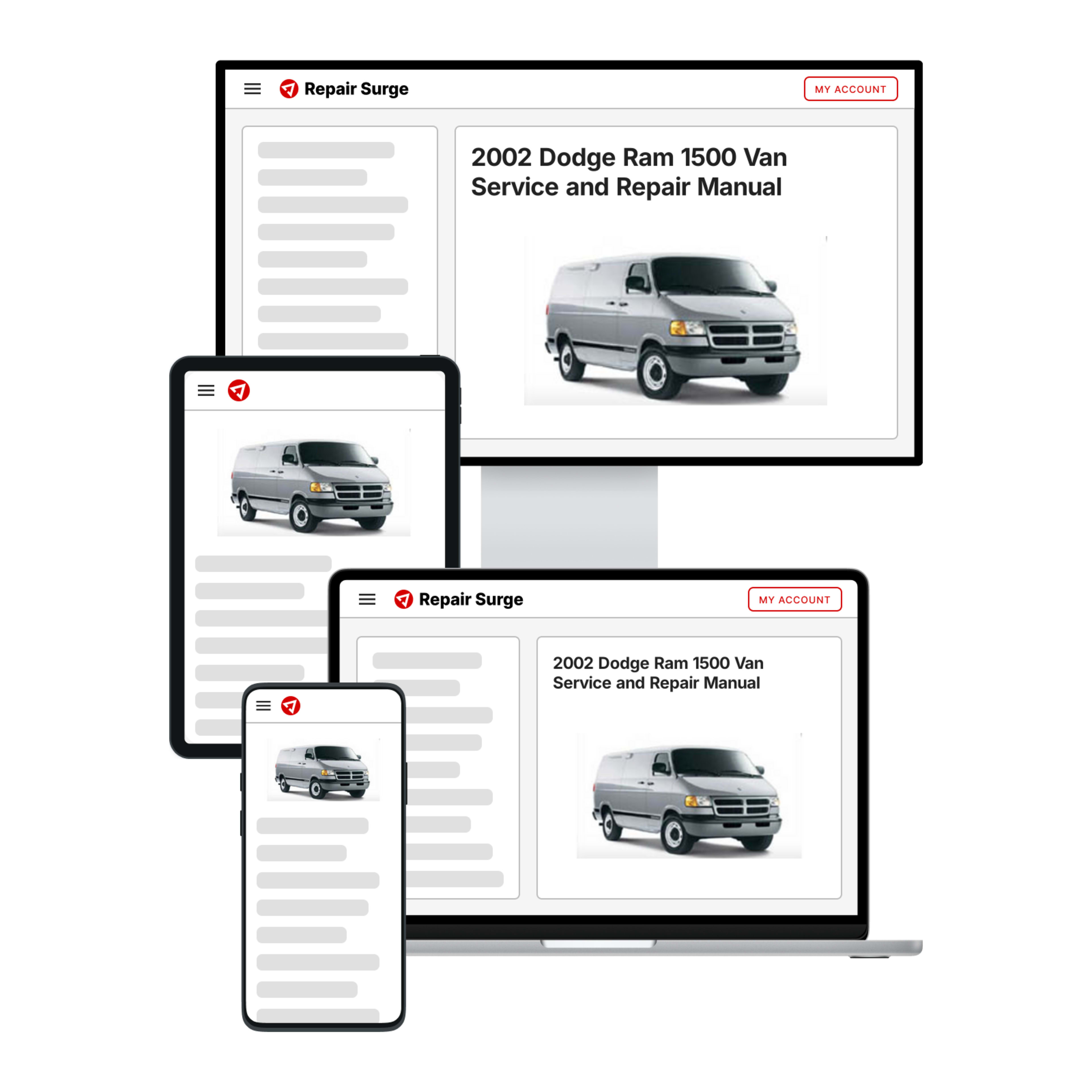 2002 Dodge Ram 1500 Van service and repair manual hero image