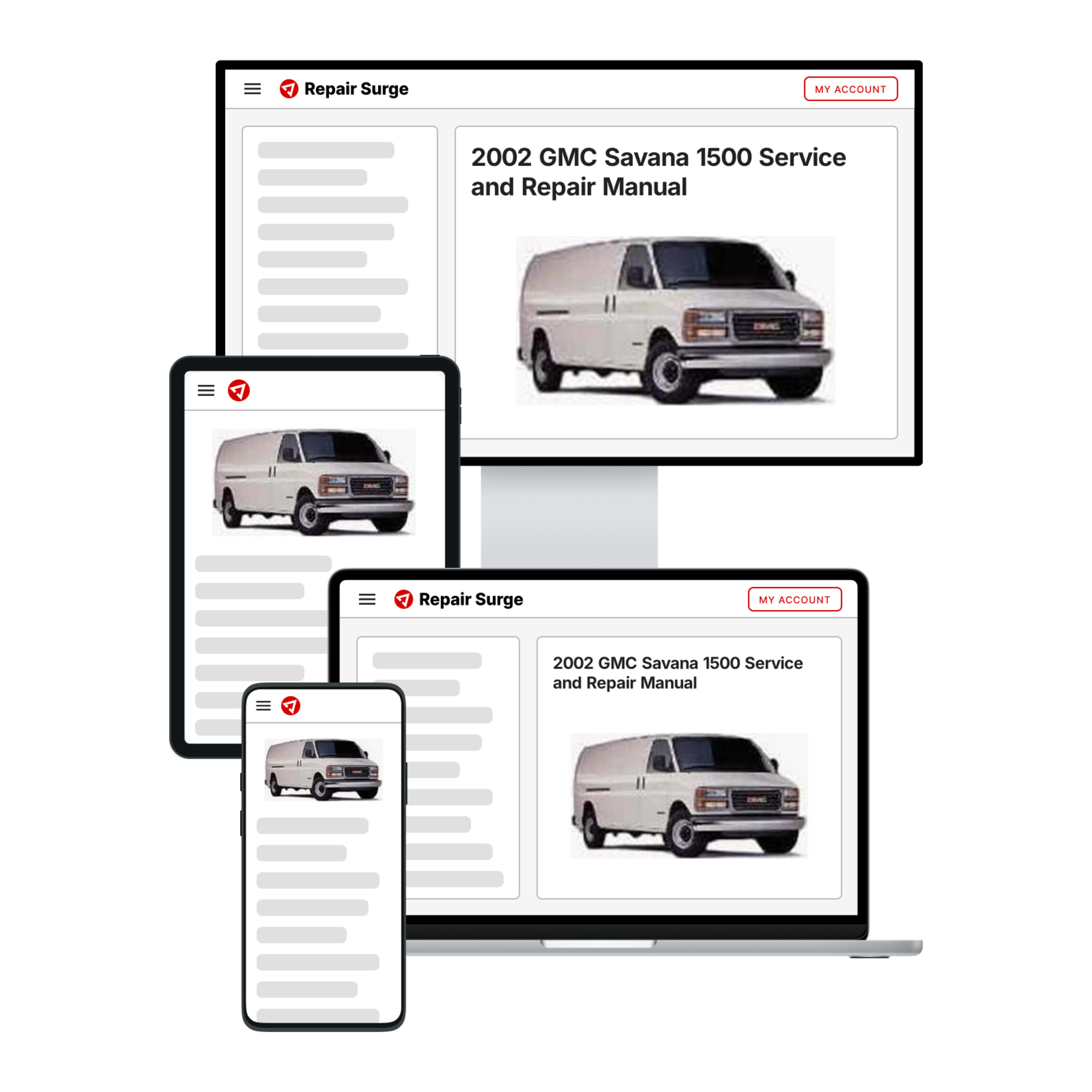 2002 GMC Savana 1500 service and repair manual hero image