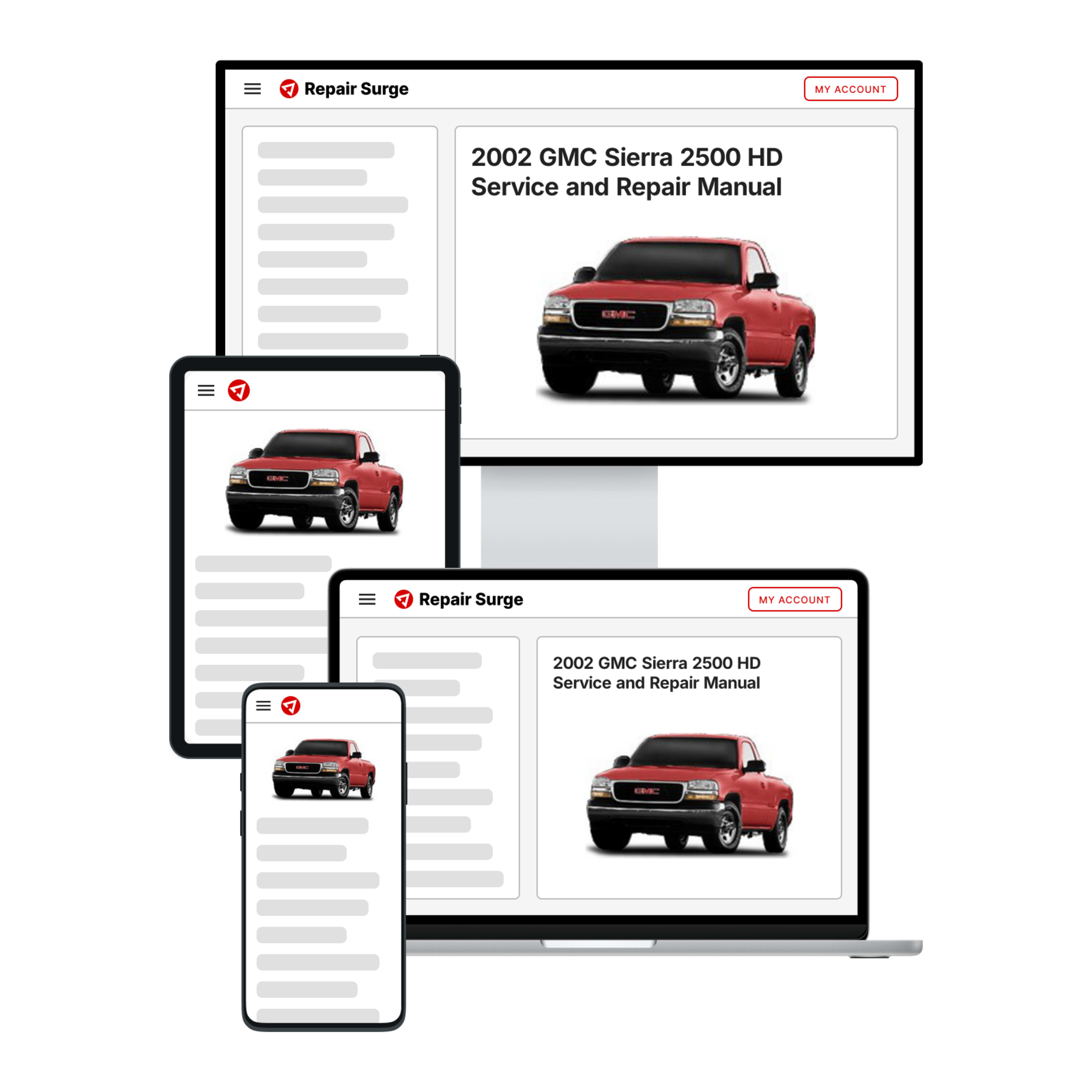 2002 GMC Sierra 2500 HD service and repair manual hero image