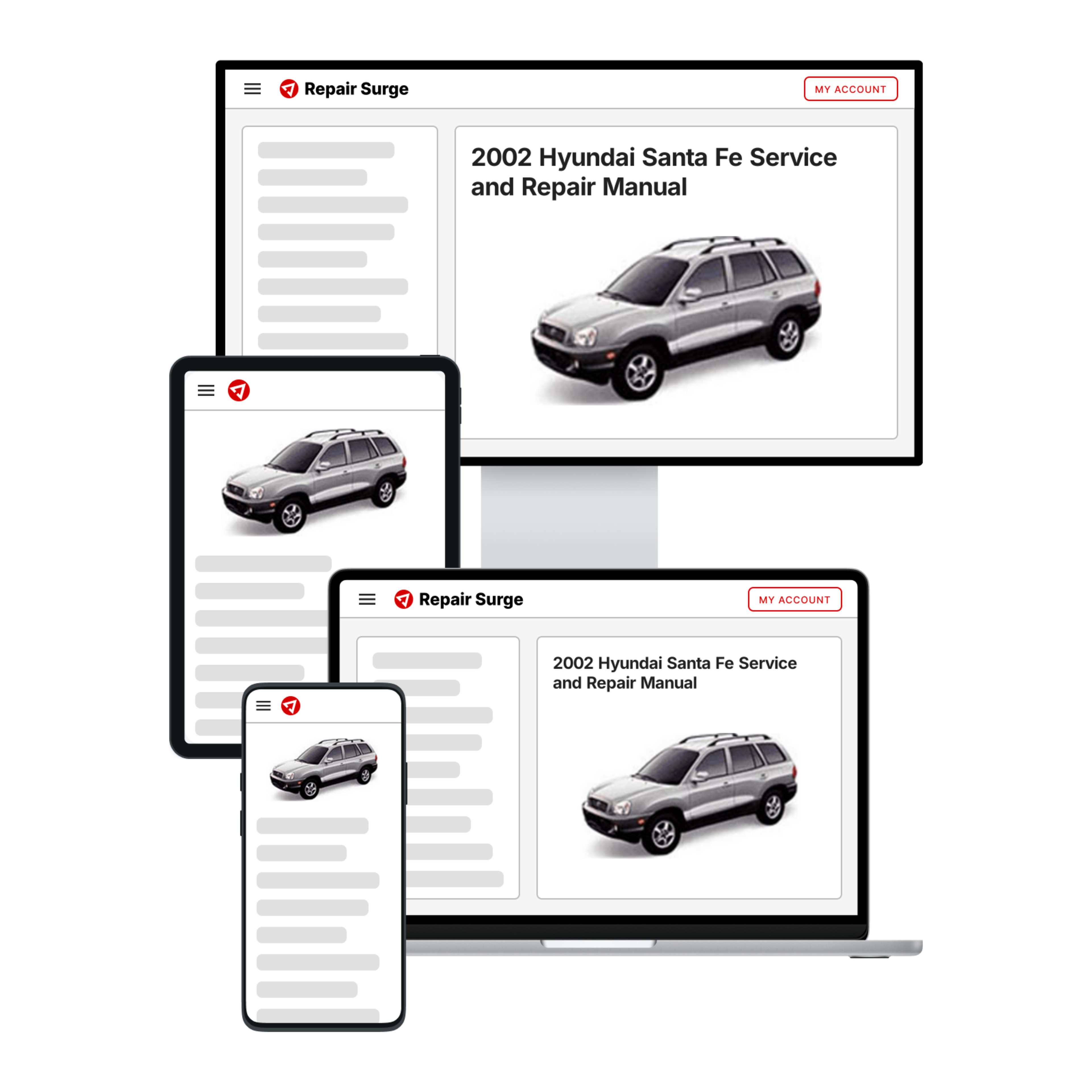 2002 Hyundai Santa Fe service and repair manual hero image