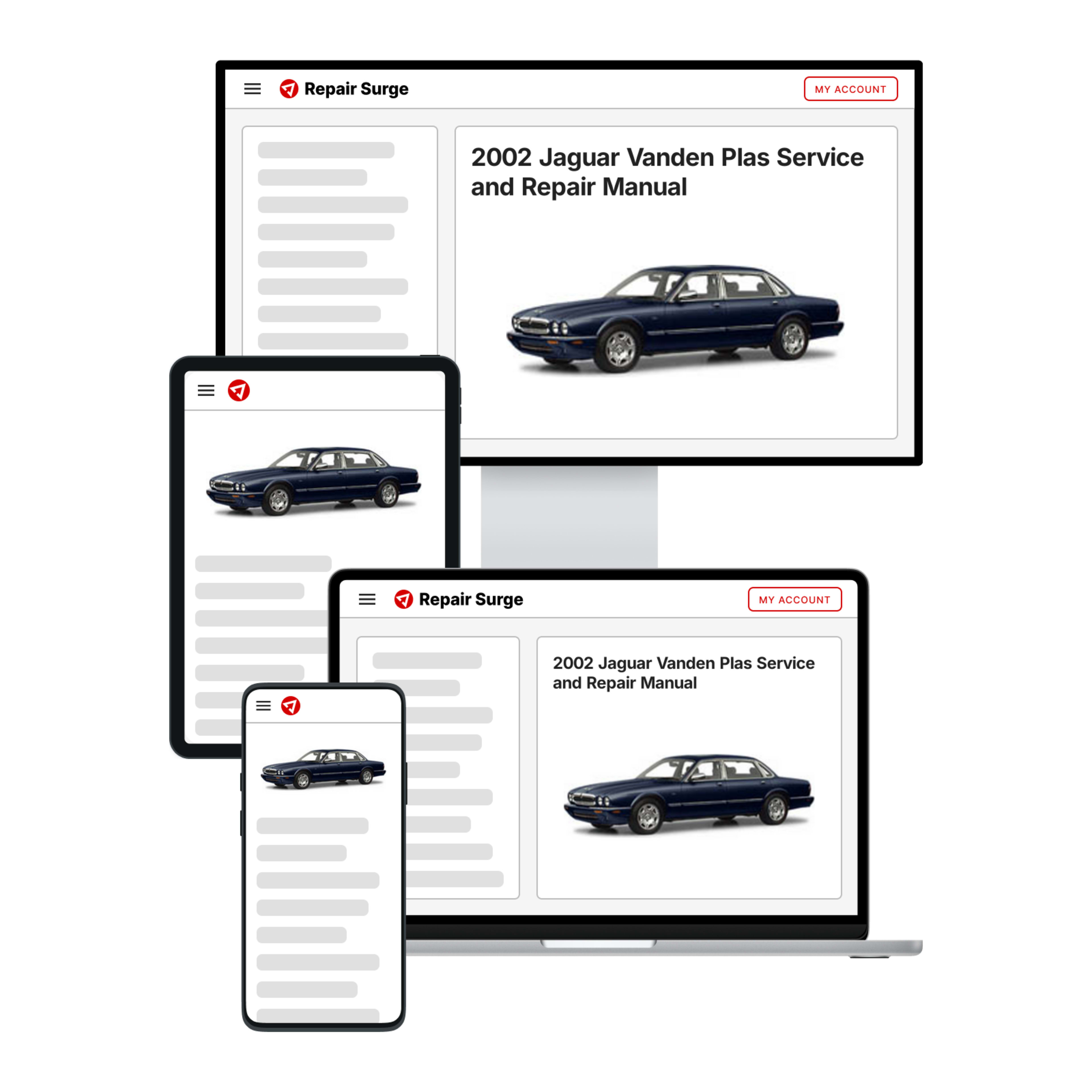2002 Jaguar Vanden Plas service and repair manual hero image