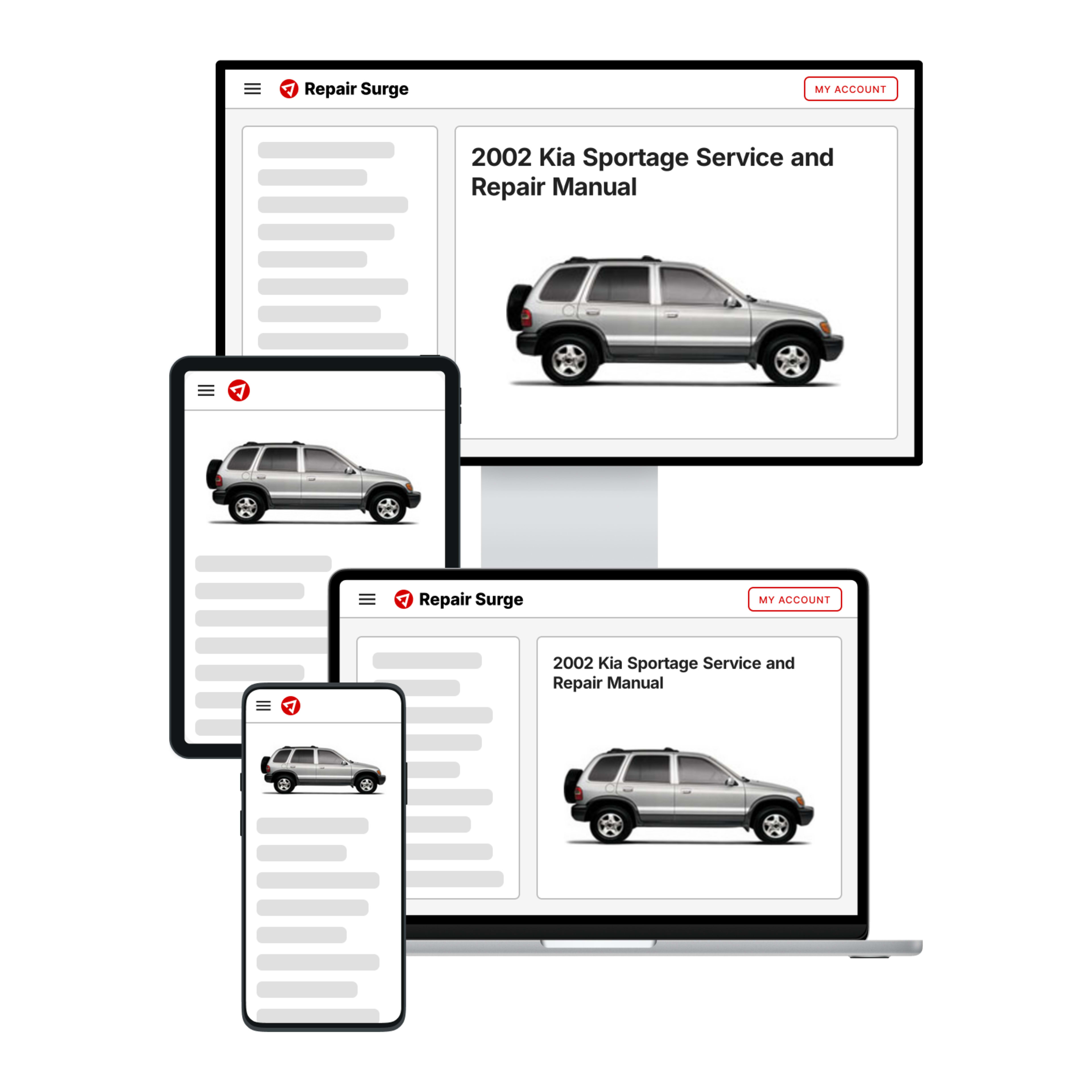 2002 Kia Sportage service and repair manual hero image