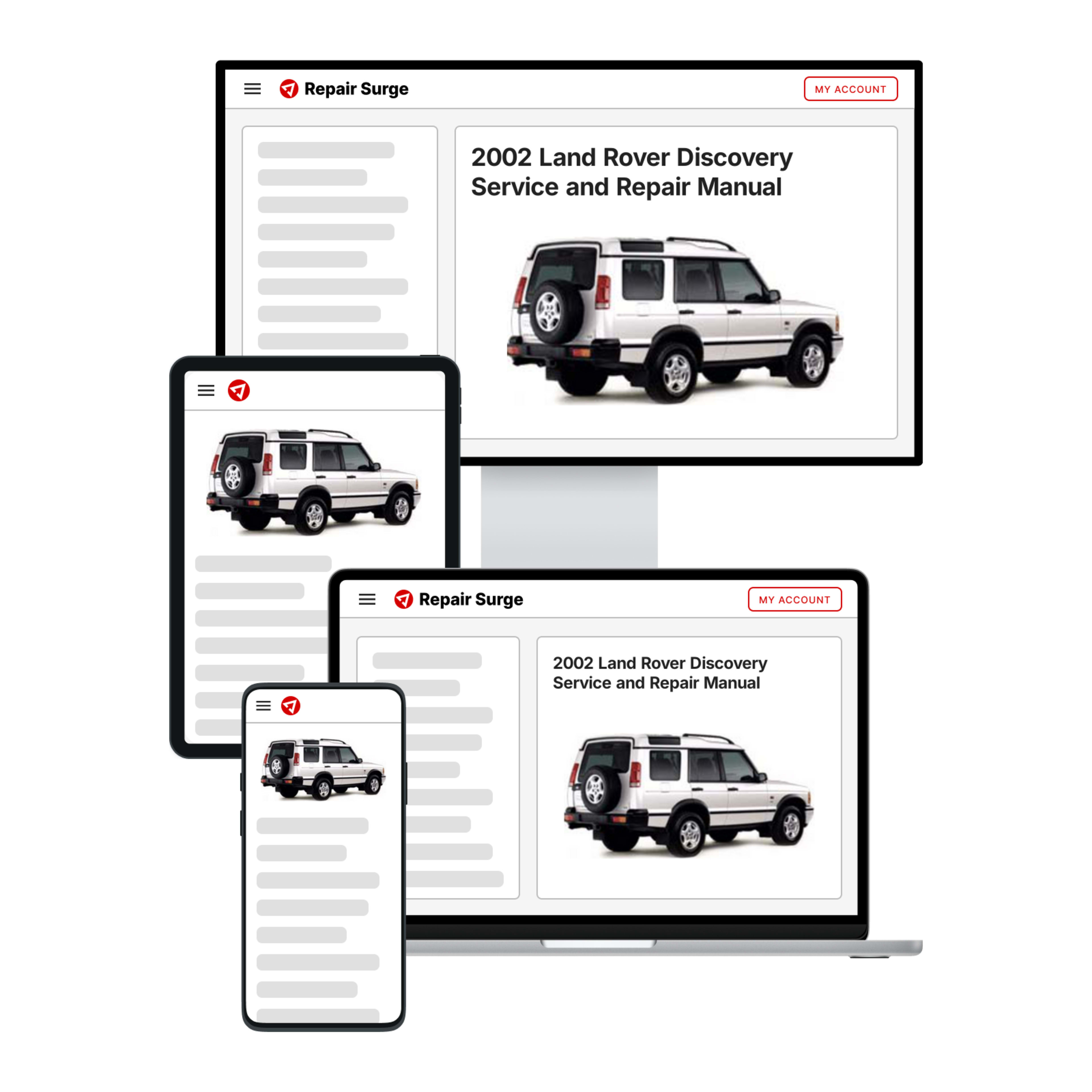 2002 Land Rover Discovery service and repair manual hero image