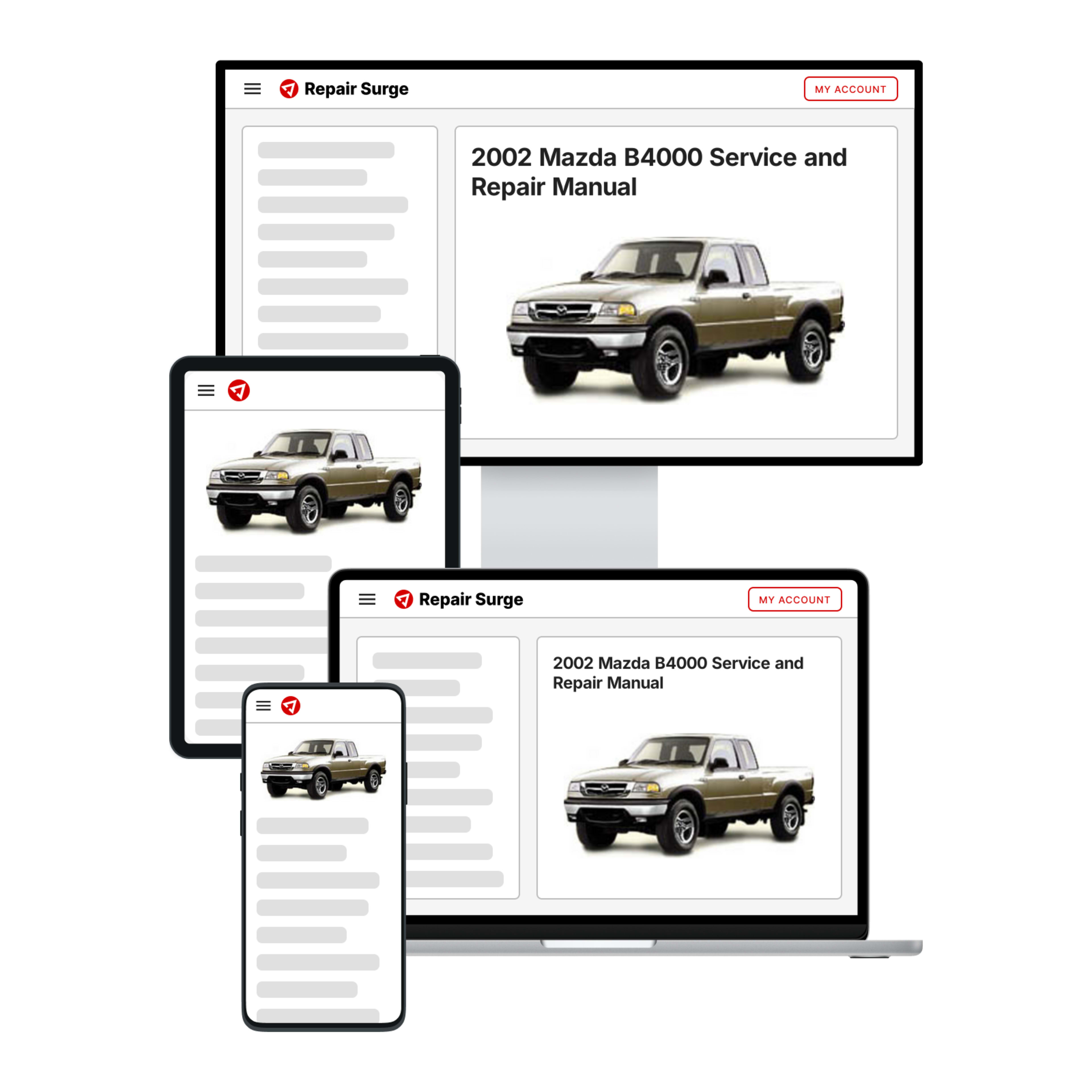 2002 Mazda B4000 service and repair manual hero image