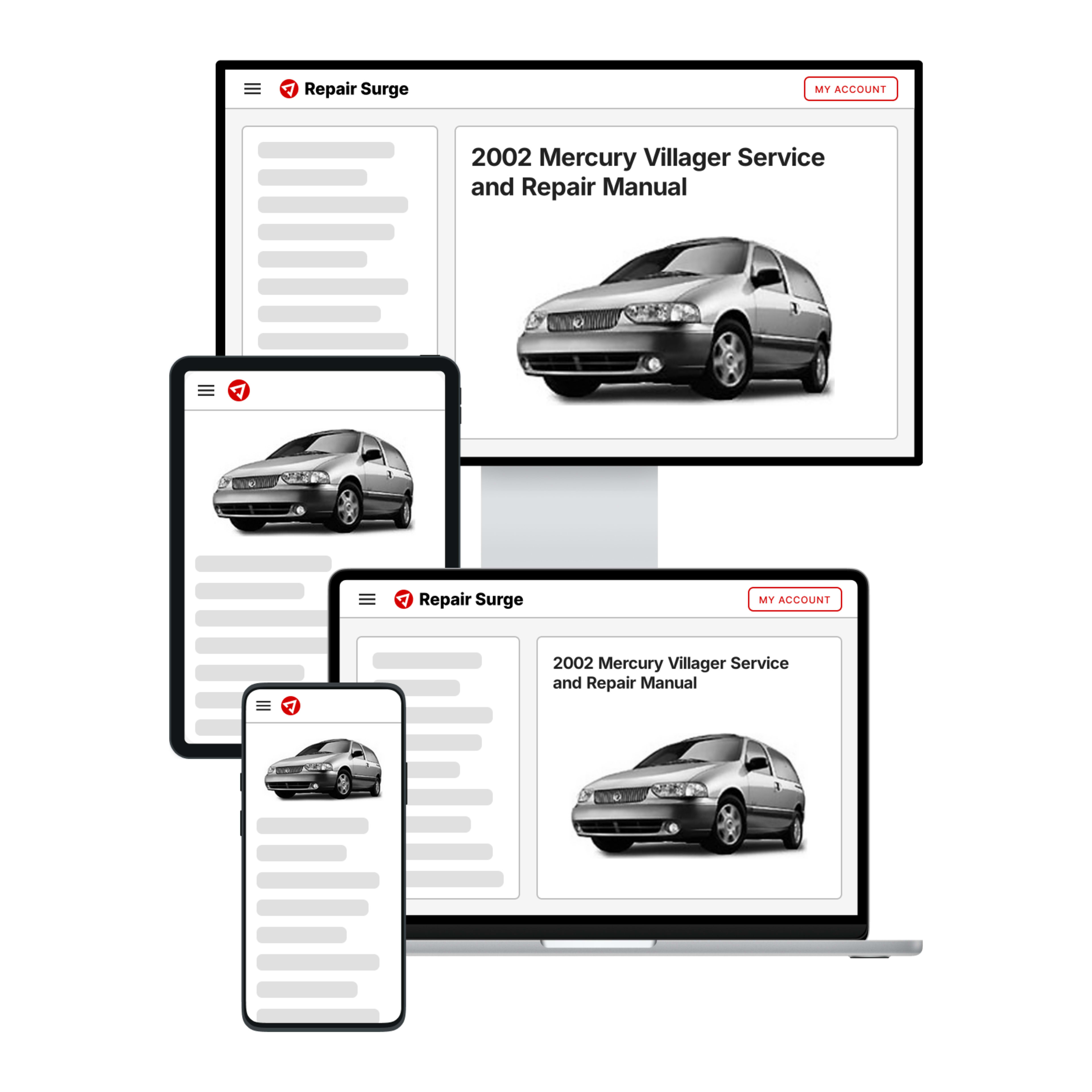 2002 Mercury Villager service and repair manual hero image