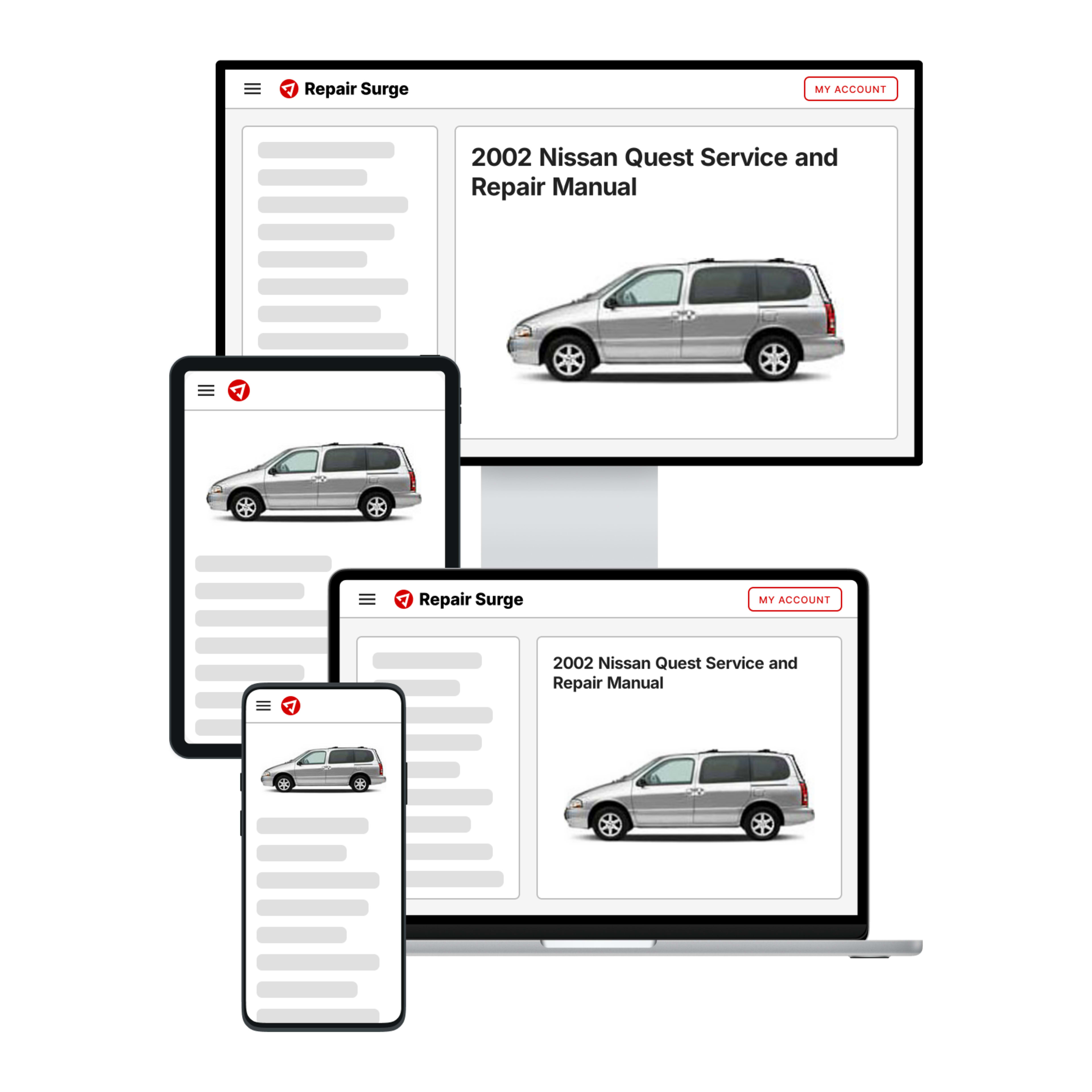 2002 Nissan Quest service and repair manual hero image