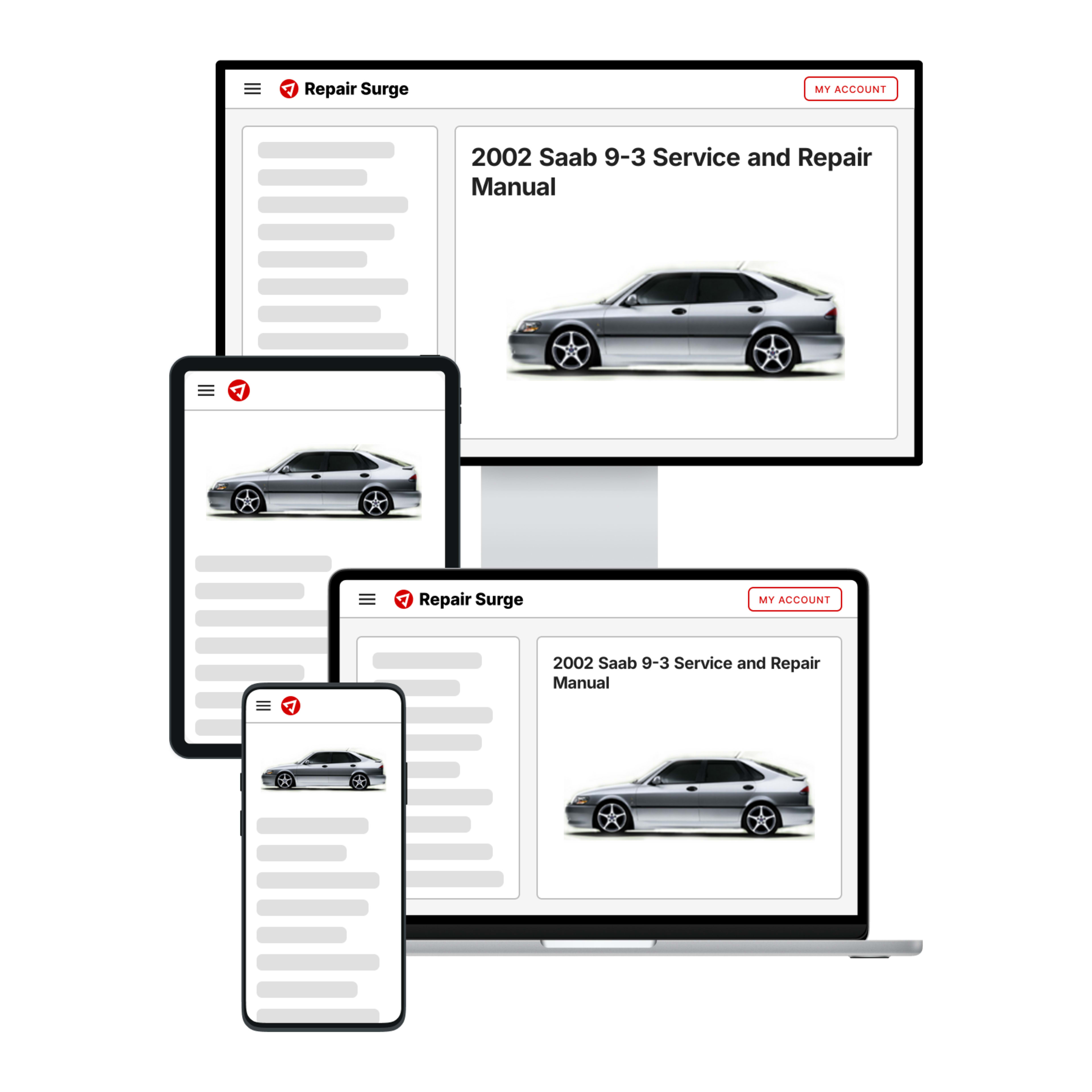 2002 Saab 9-3 service and repair manual hero image