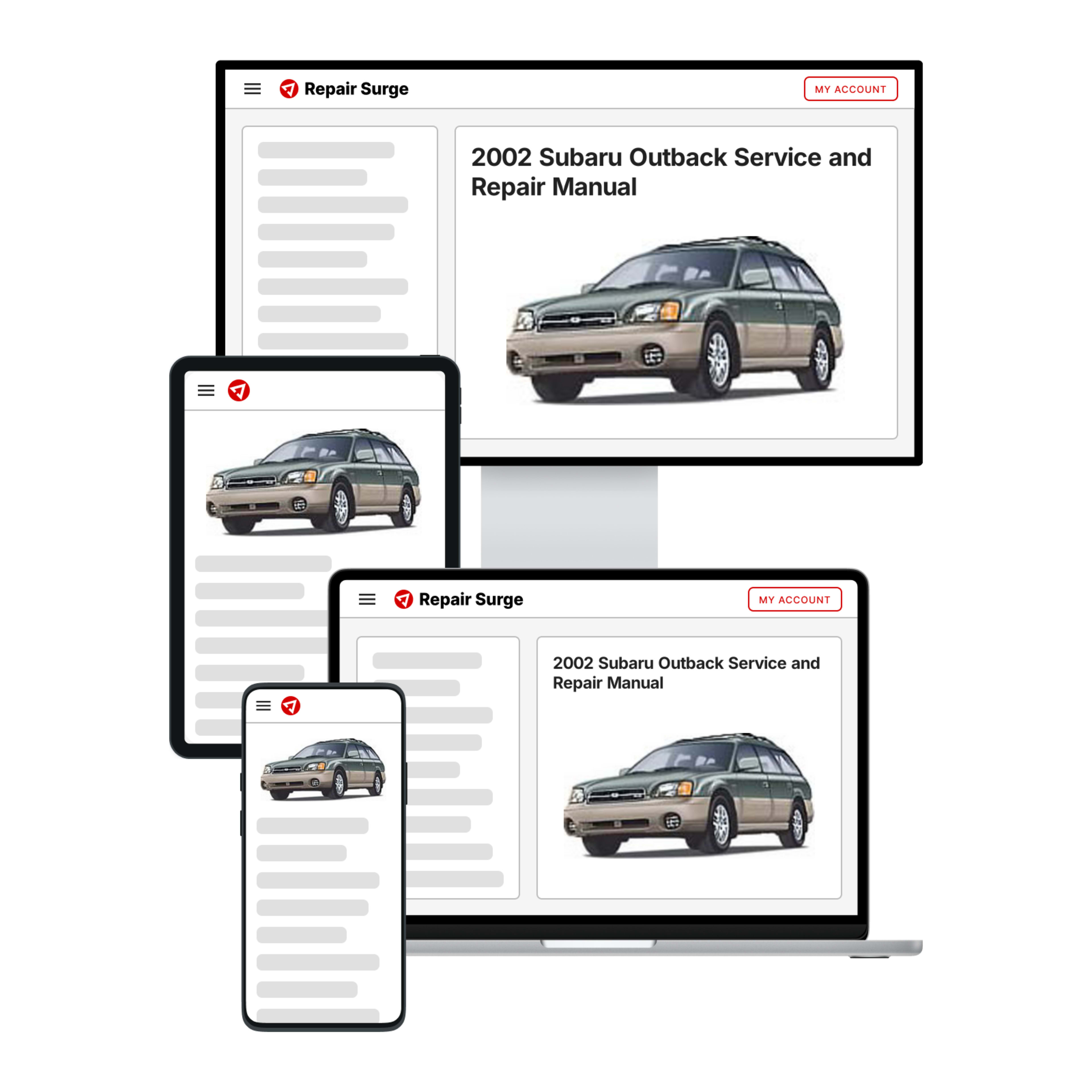 2002 Subaru Outback service and repair manual hero image