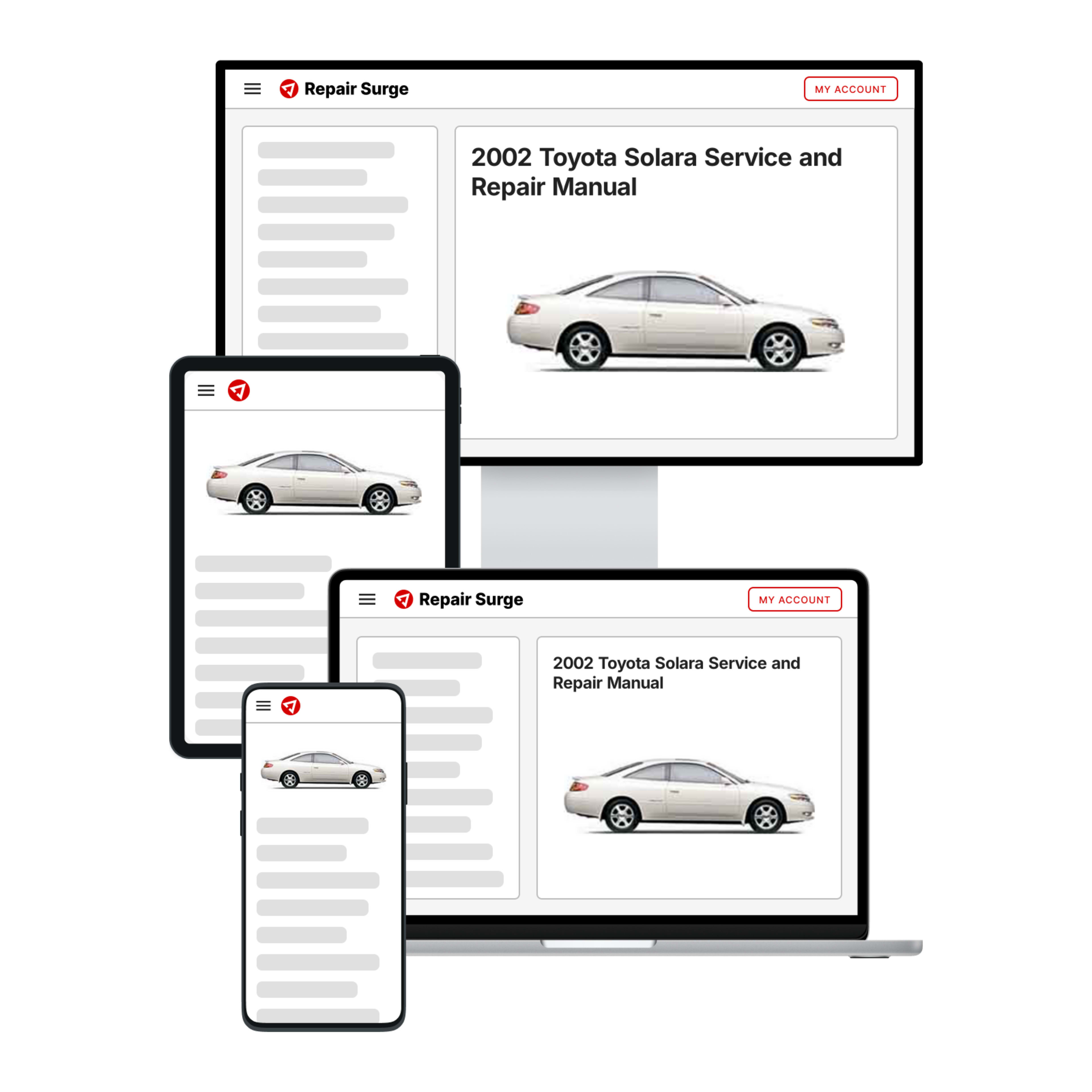 2002 Toyota Solara service and repair manual hero image